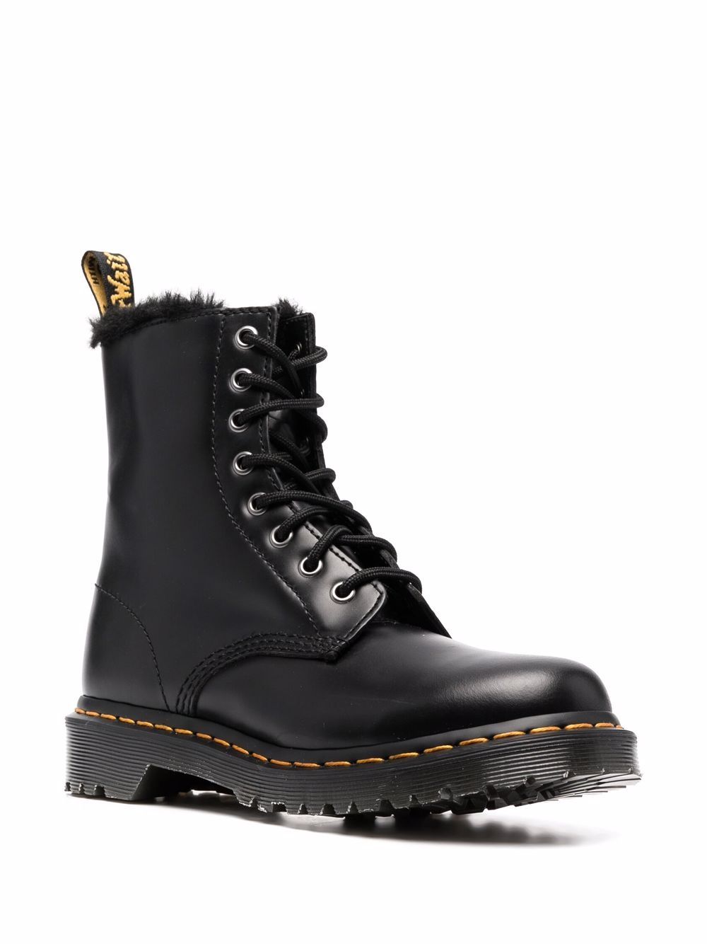 Dr. Martens Dr Martens Black Leather Flat Shoes