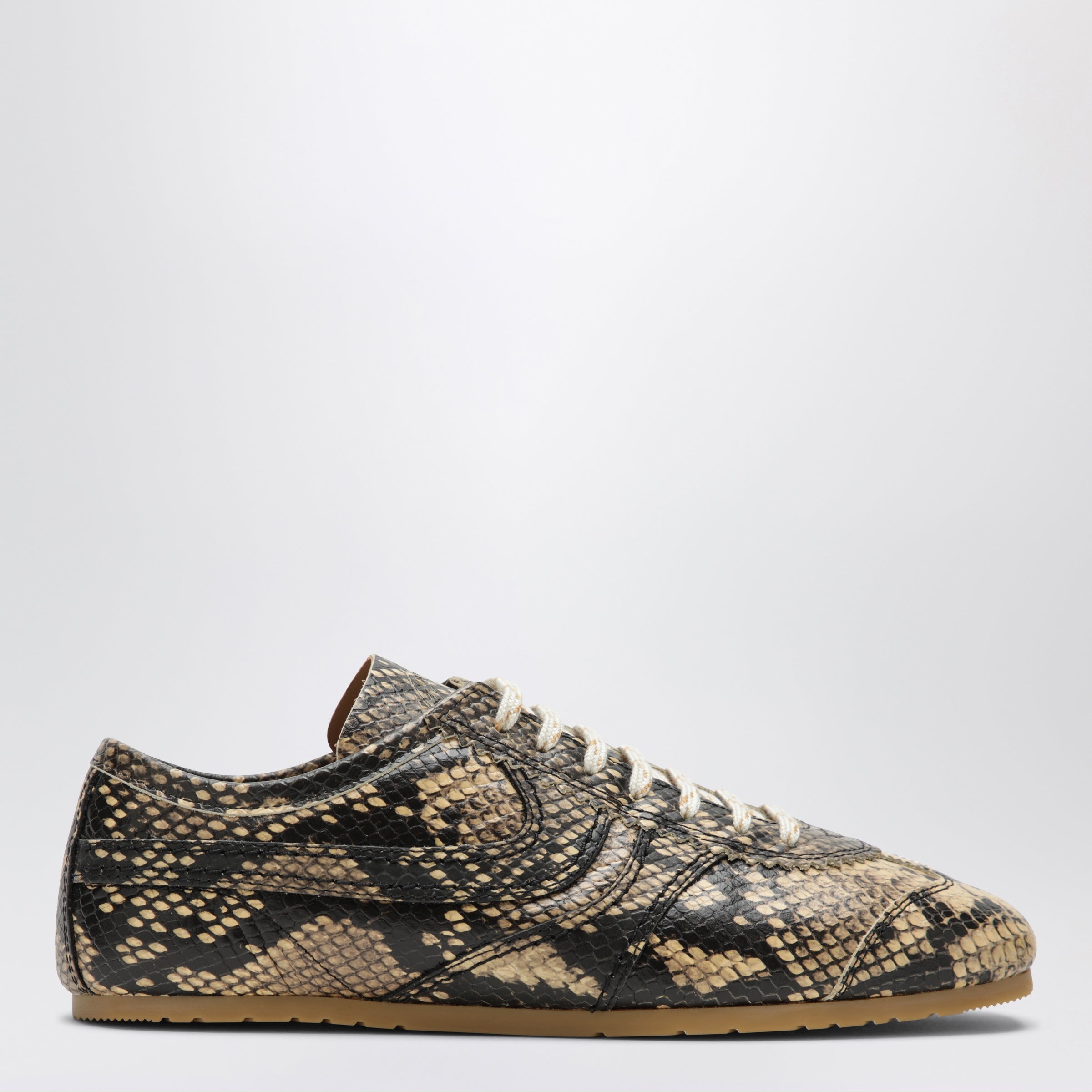 Dries Van Noten Beige Leather Sneakers