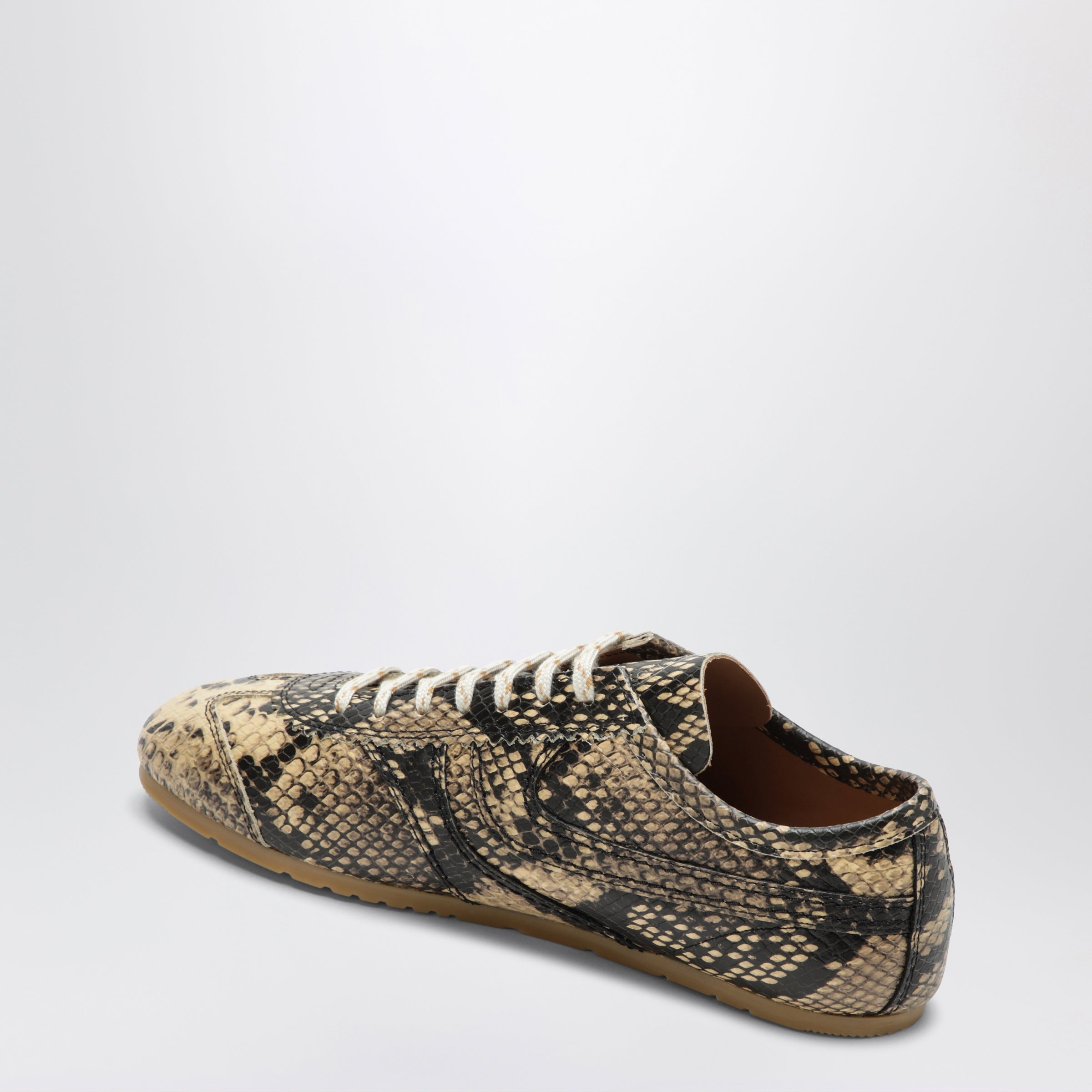 Dries Van Noten Beige Leather Sneakers