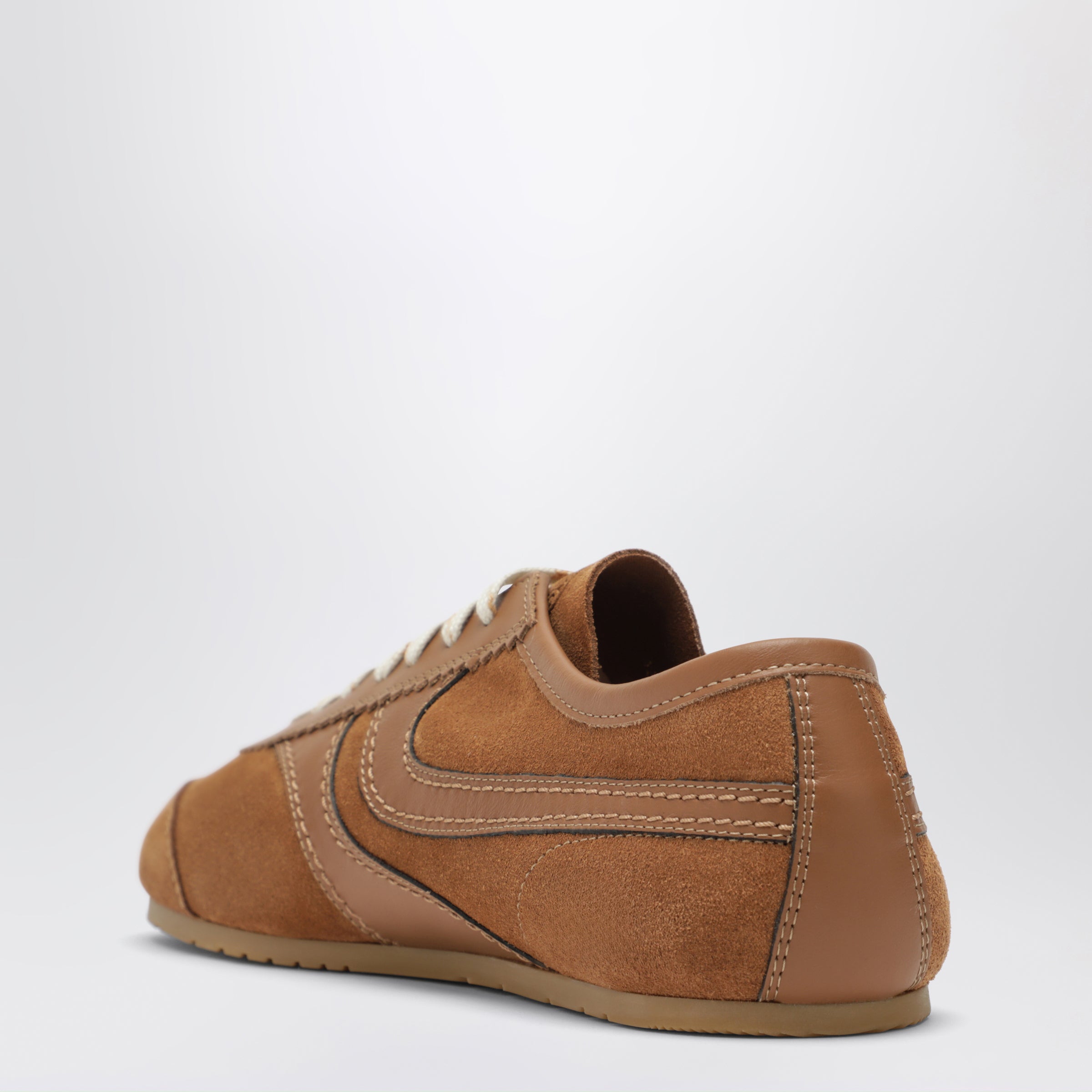 Dries Van Noten Brauner Sneaker Aus Leder Und Wildleder