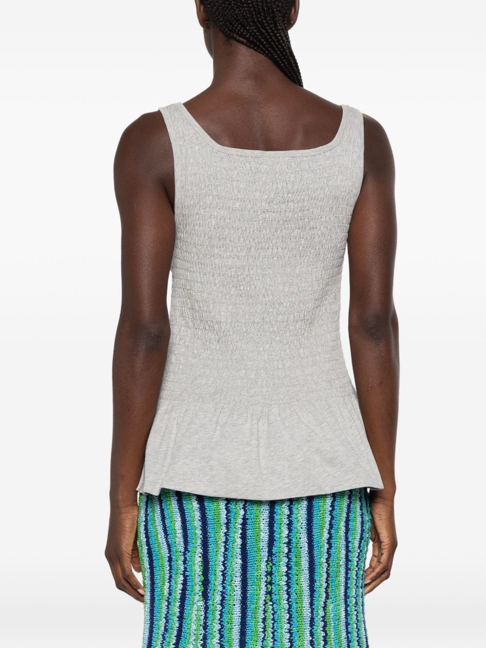 Dries Van Noten Light Grey Cotton Top