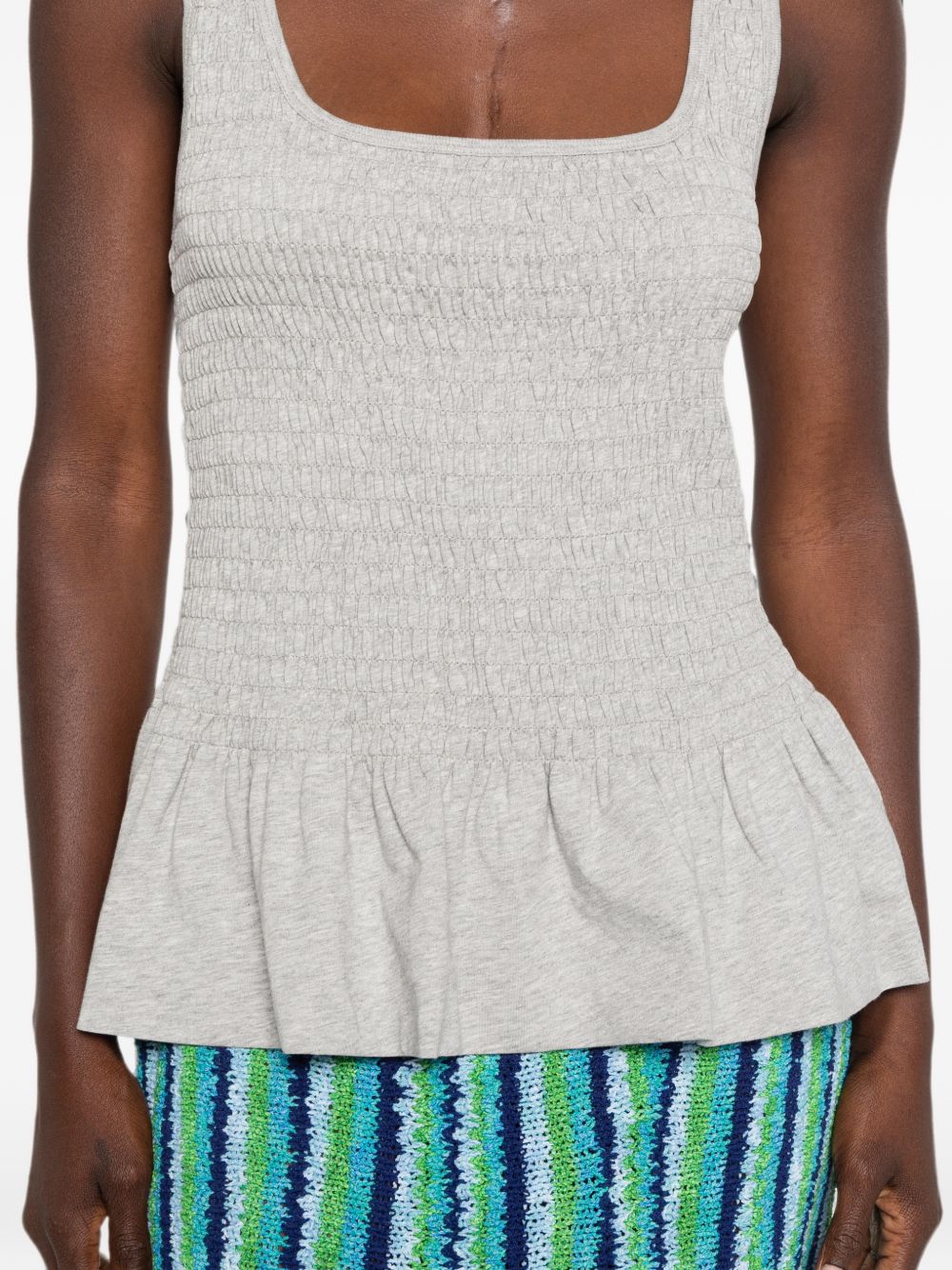 Dries Van Noten Light Grey Cotton Top