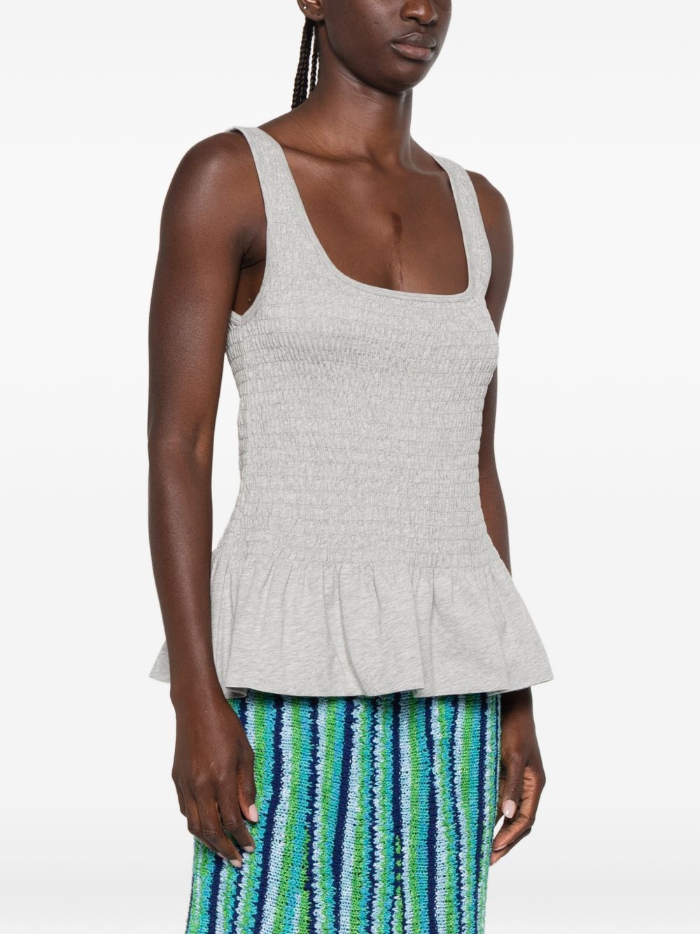 Dries Van Noten Light Grey Cotton Top