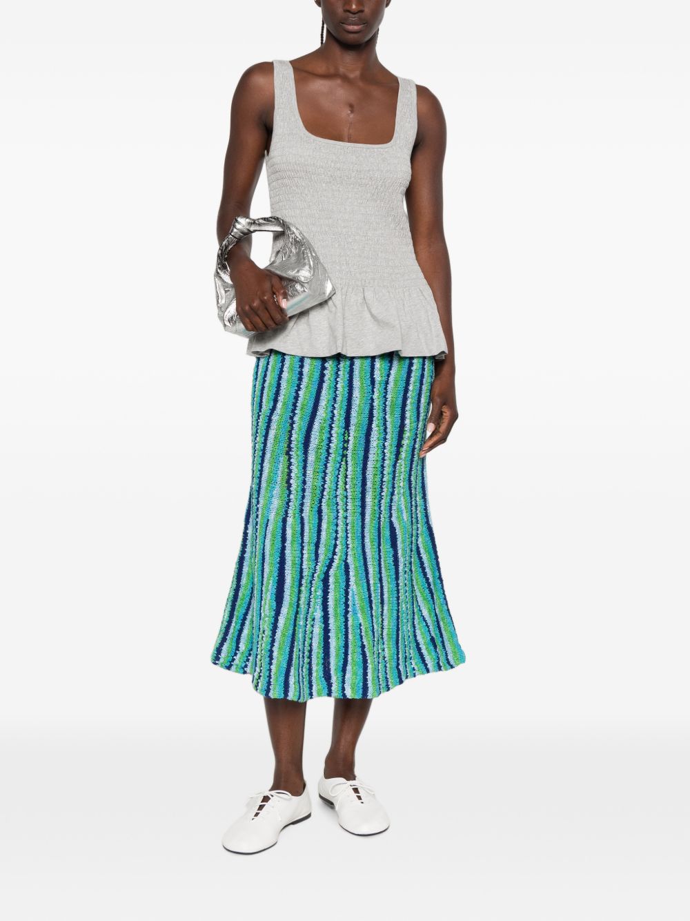 Dries Van Noten Light Grey Cotton Top
