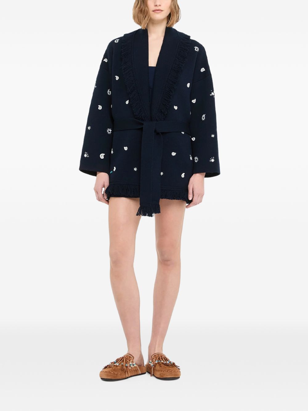 Alanui Echoes Of The Bandana Cashmere Cardigan