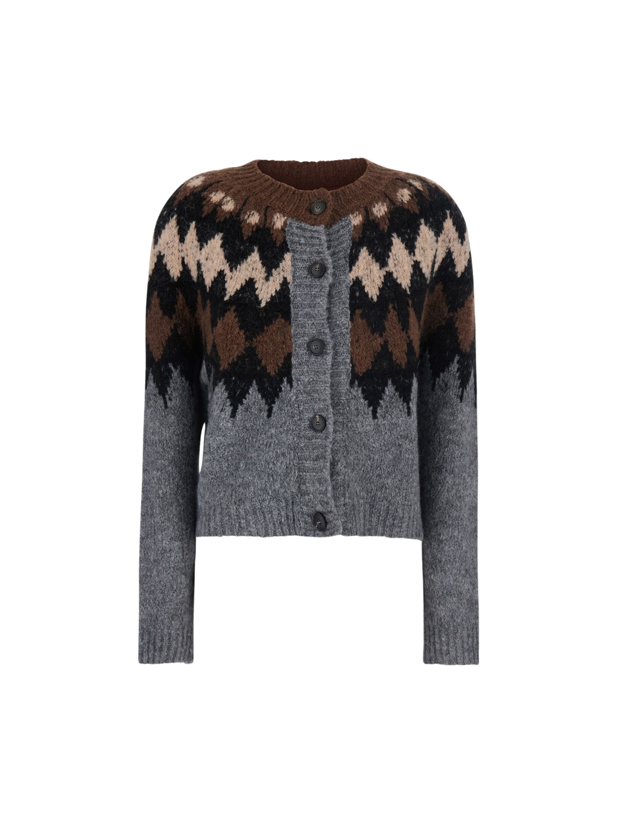 TELA Eiko Patterned Knitted Cardigan