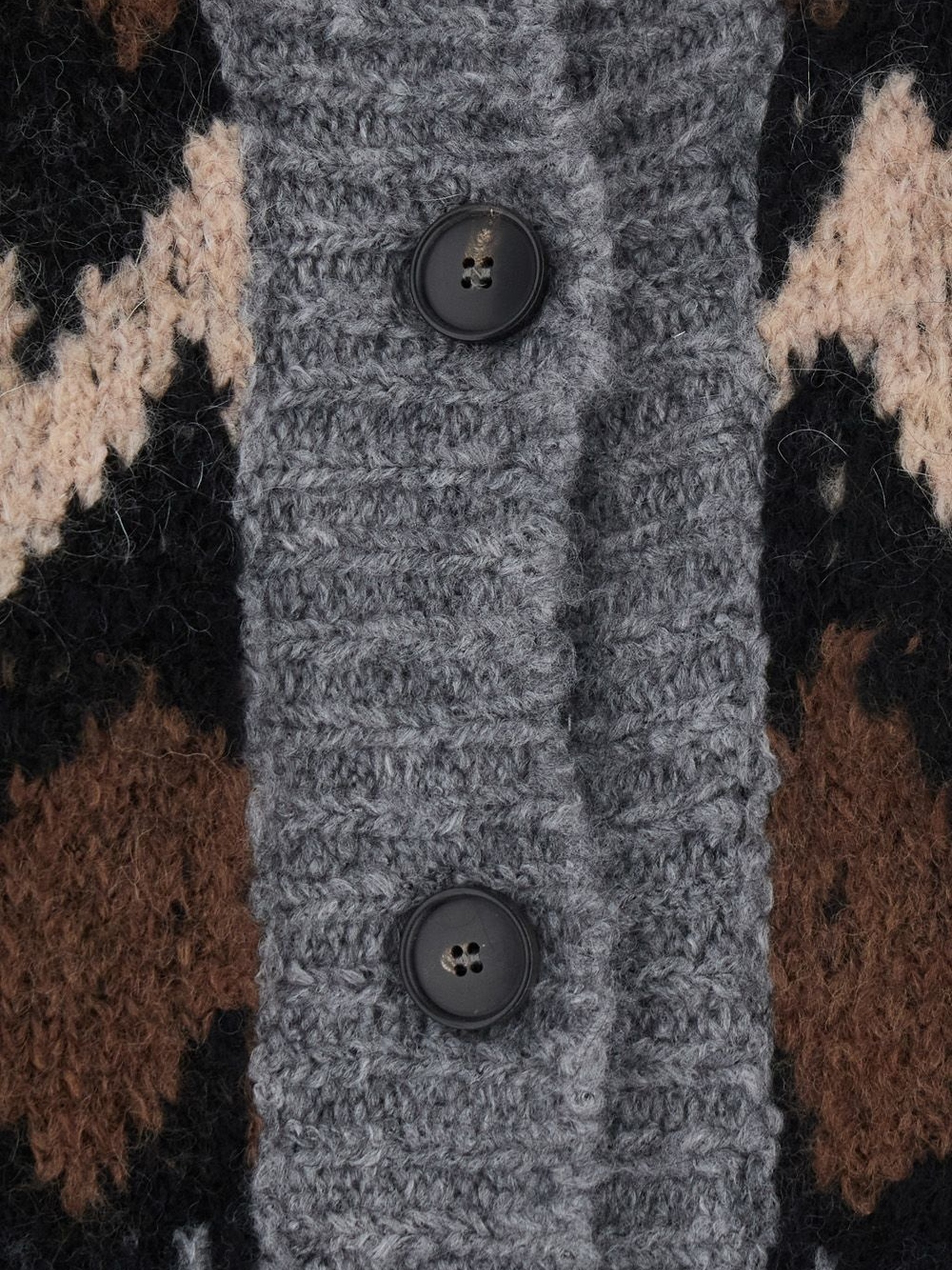 TELA Eiko Patterned Knitted Cardigan