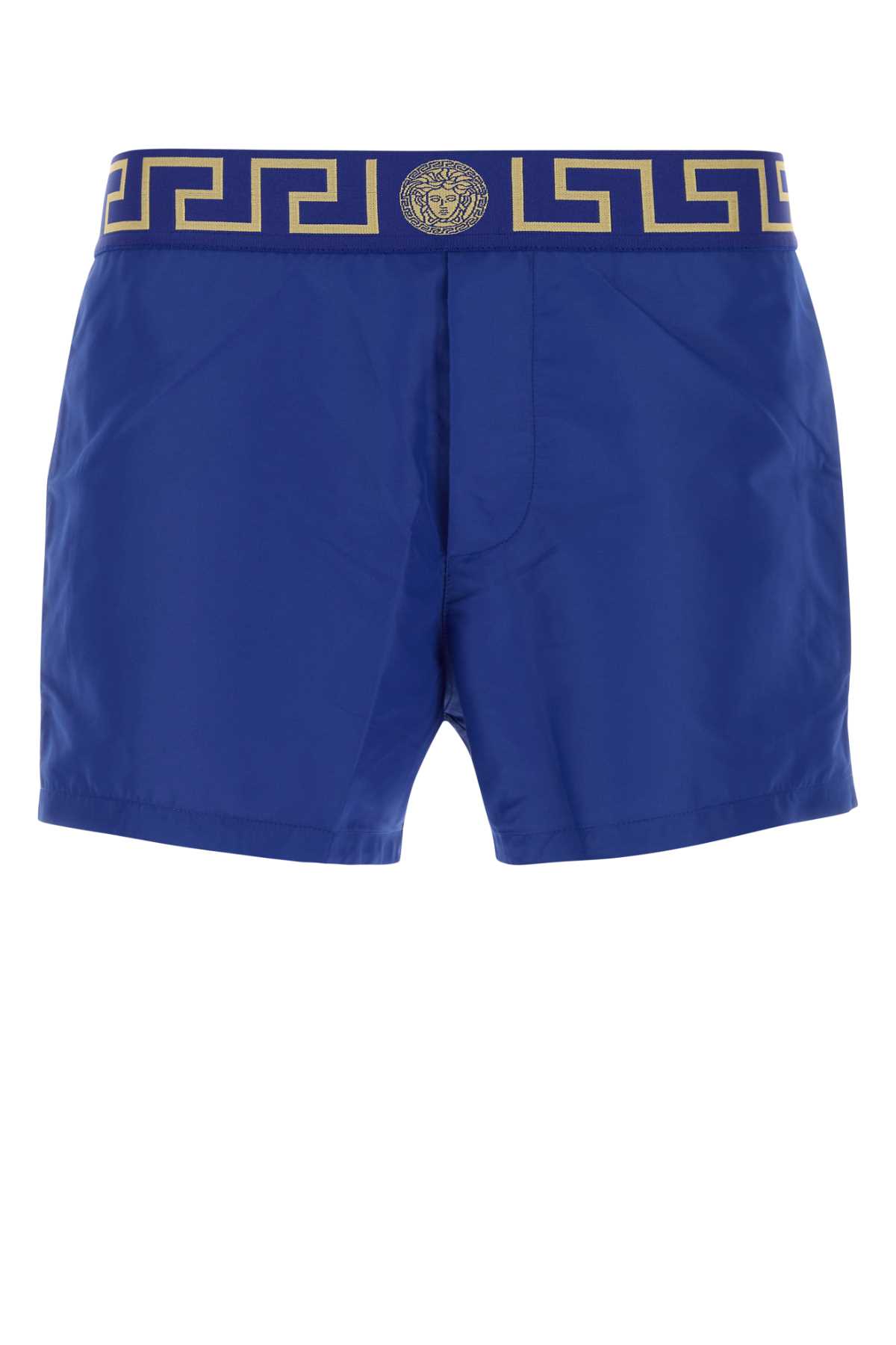 Versace Electric Blue Polyester Swimming Shorts