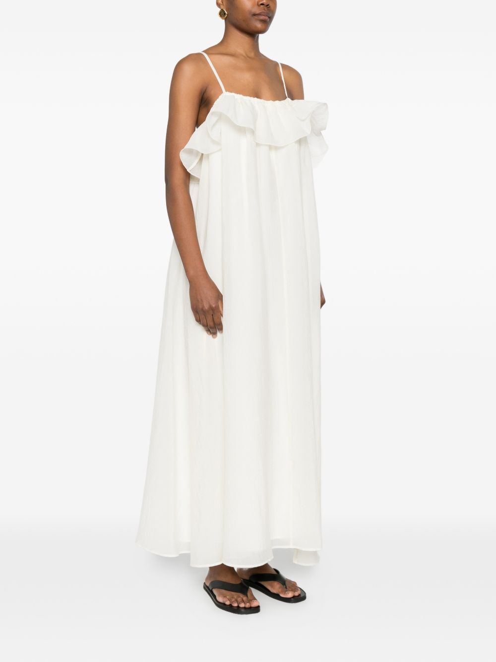 ELEH White Tencel Nylon Dress