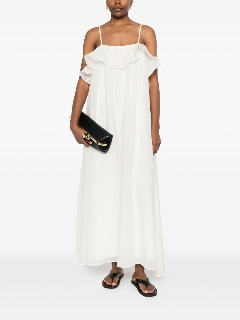 ELEH White Tencel Nylon Dress