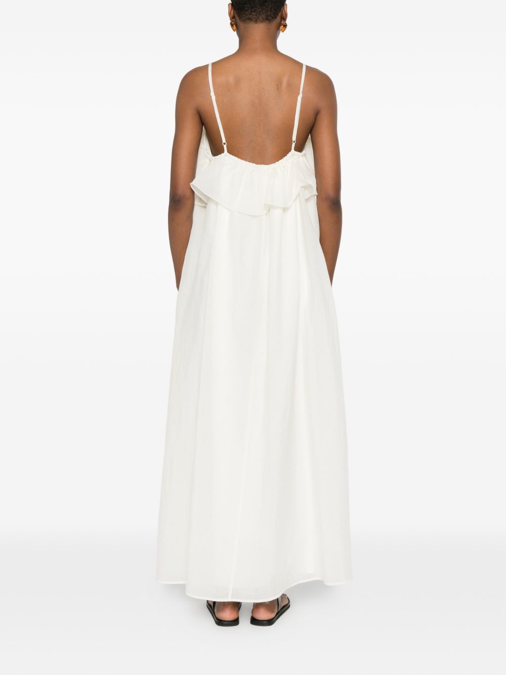 ELEH White Tencel Nylon Dress
