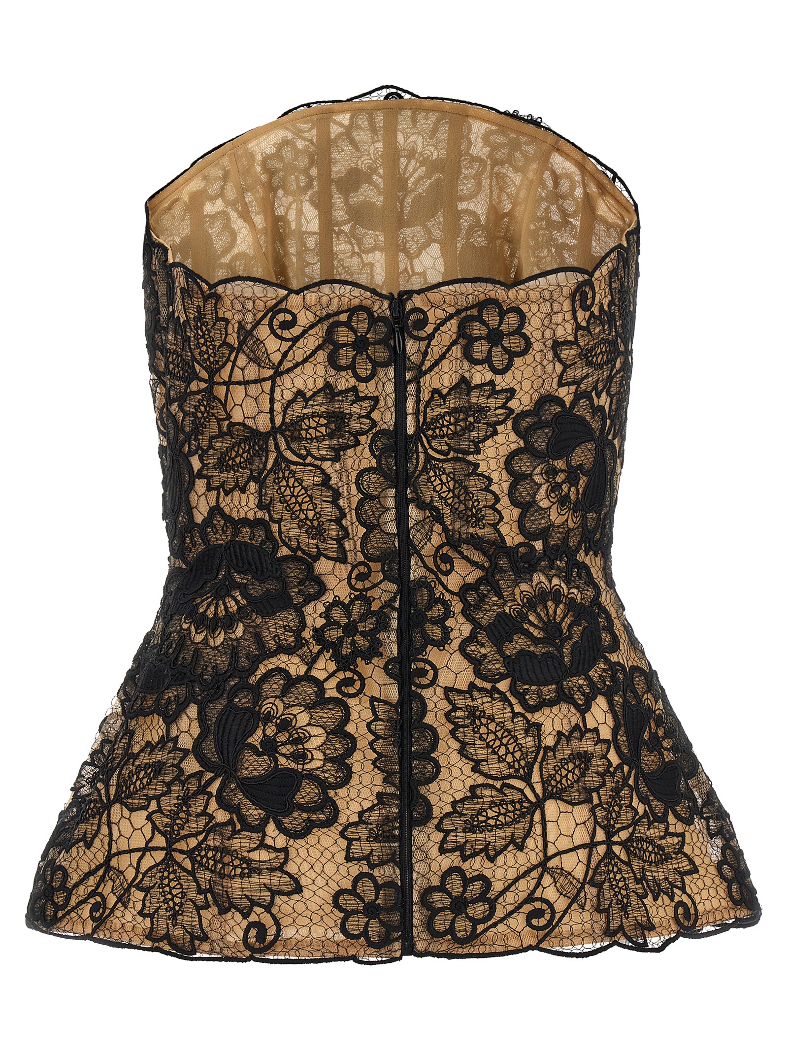 Elie Saab Guipure Lace Corset