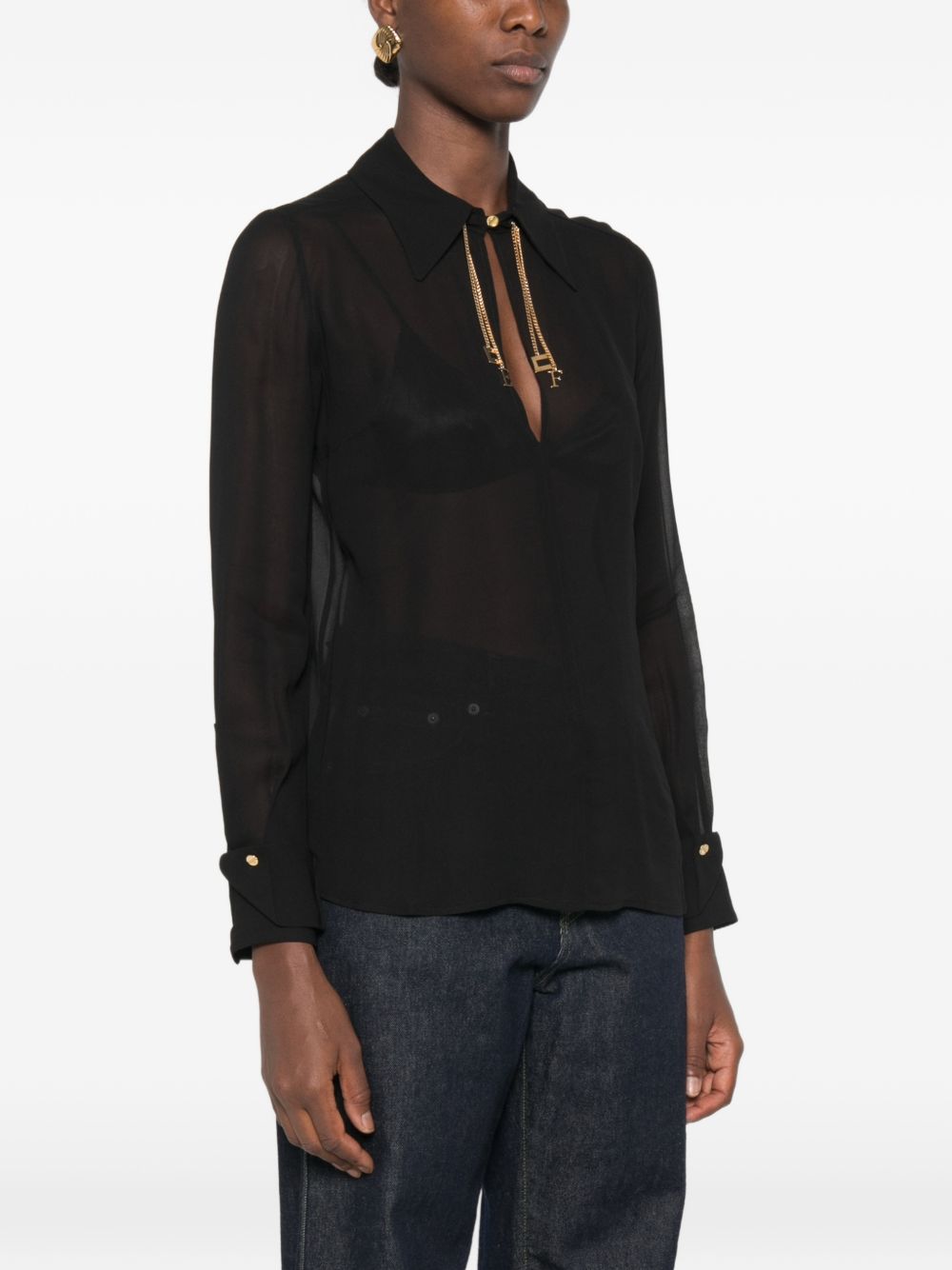 Elisabetta Franchi Shirts In Nero.