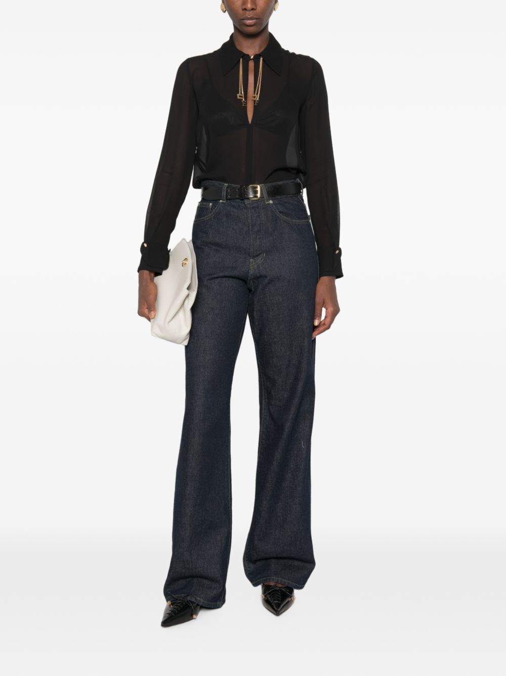 Elisabetta Franchi Shirts In Nero.