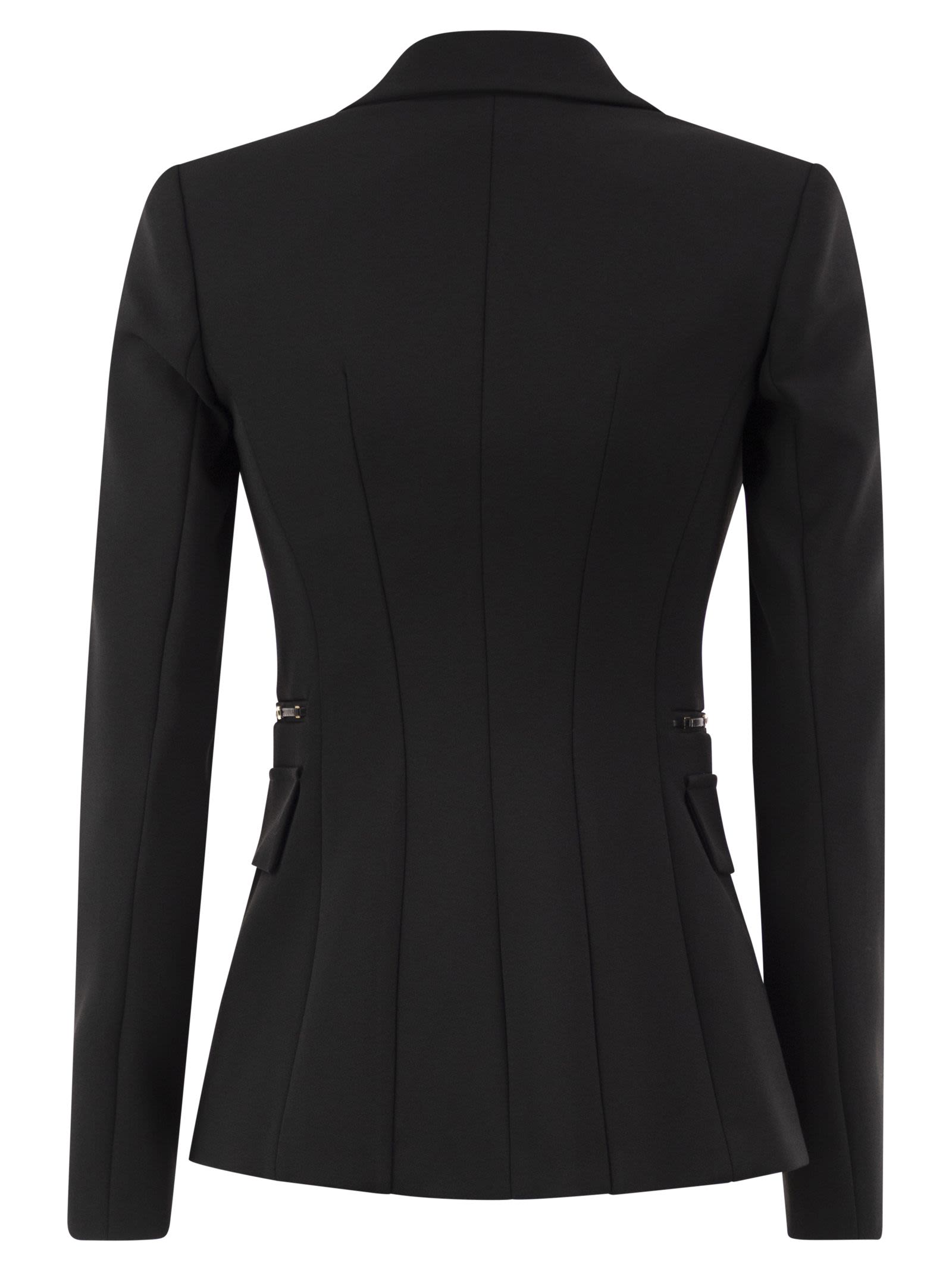 Elisabetta Franchi Single-Breasted Blazer With Jewel Detail