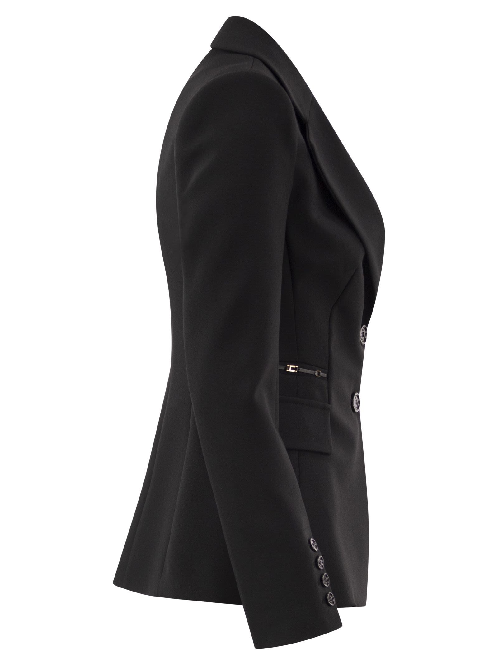 Elisabetta Franchi Single-Breasted Blazer With Jewel Detail