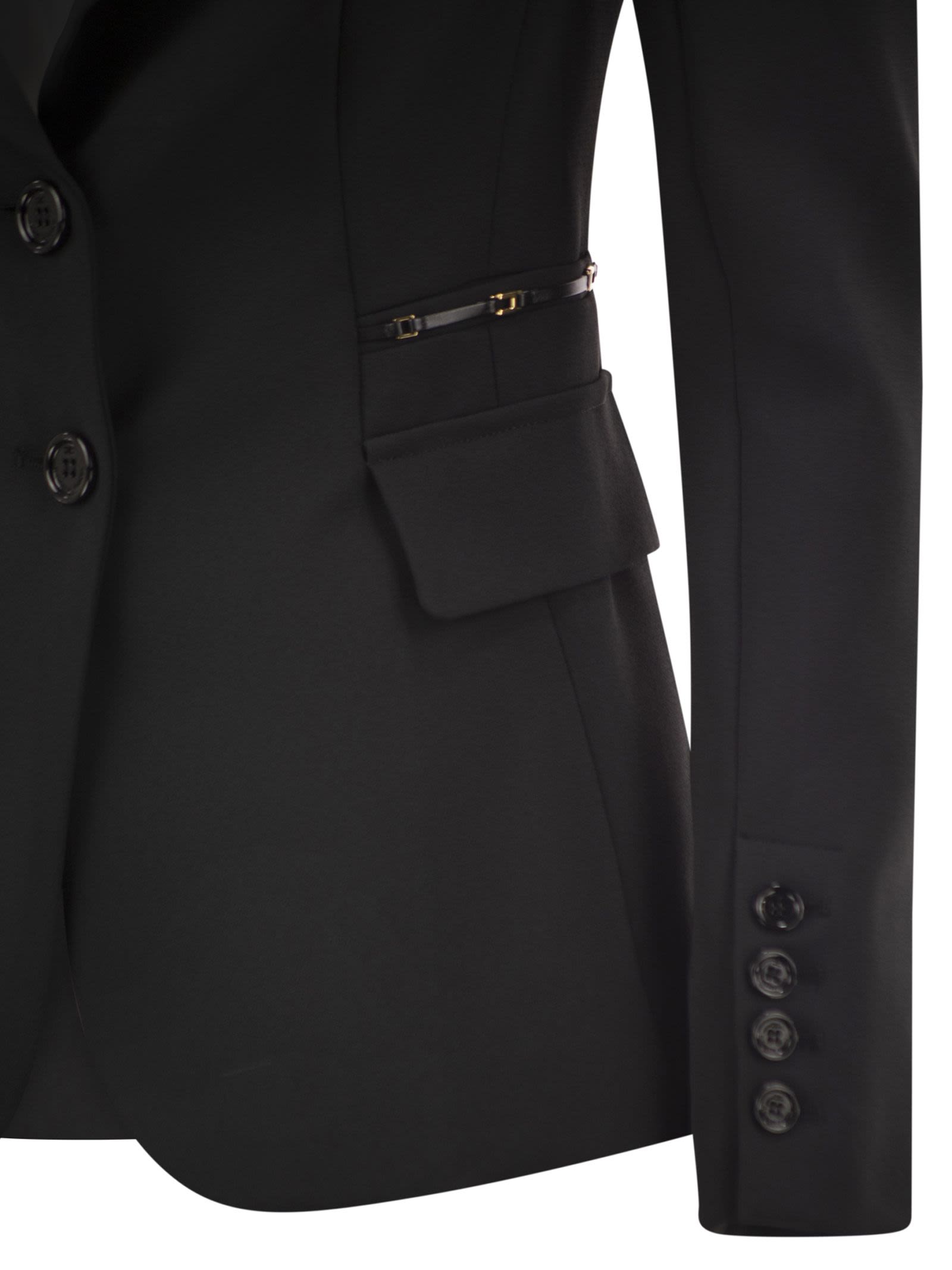 Elisabetta Franchi Single-Breasted Blazer With Jewel Detail