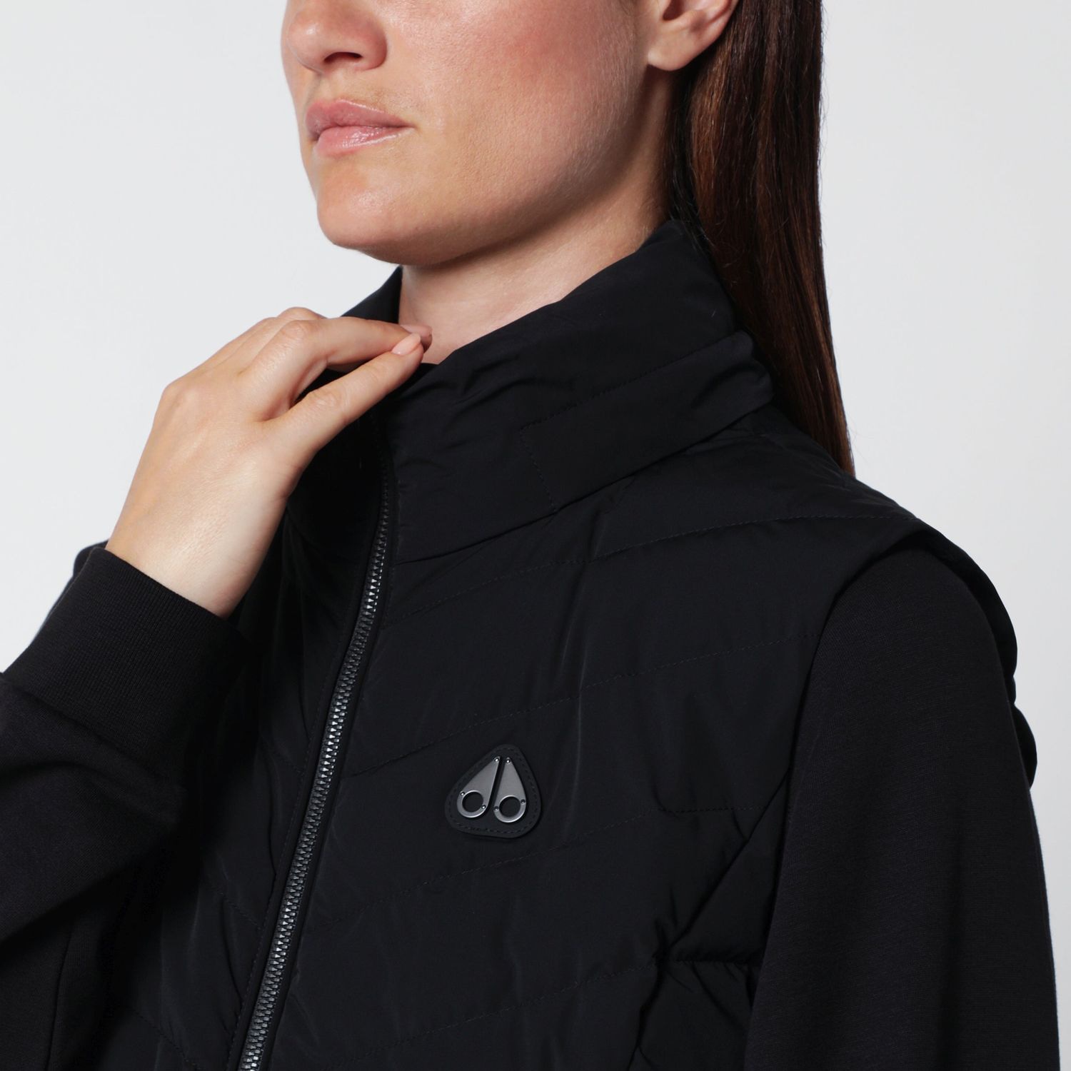 Moose Knuckles Elora Black Nylon Padded Vest