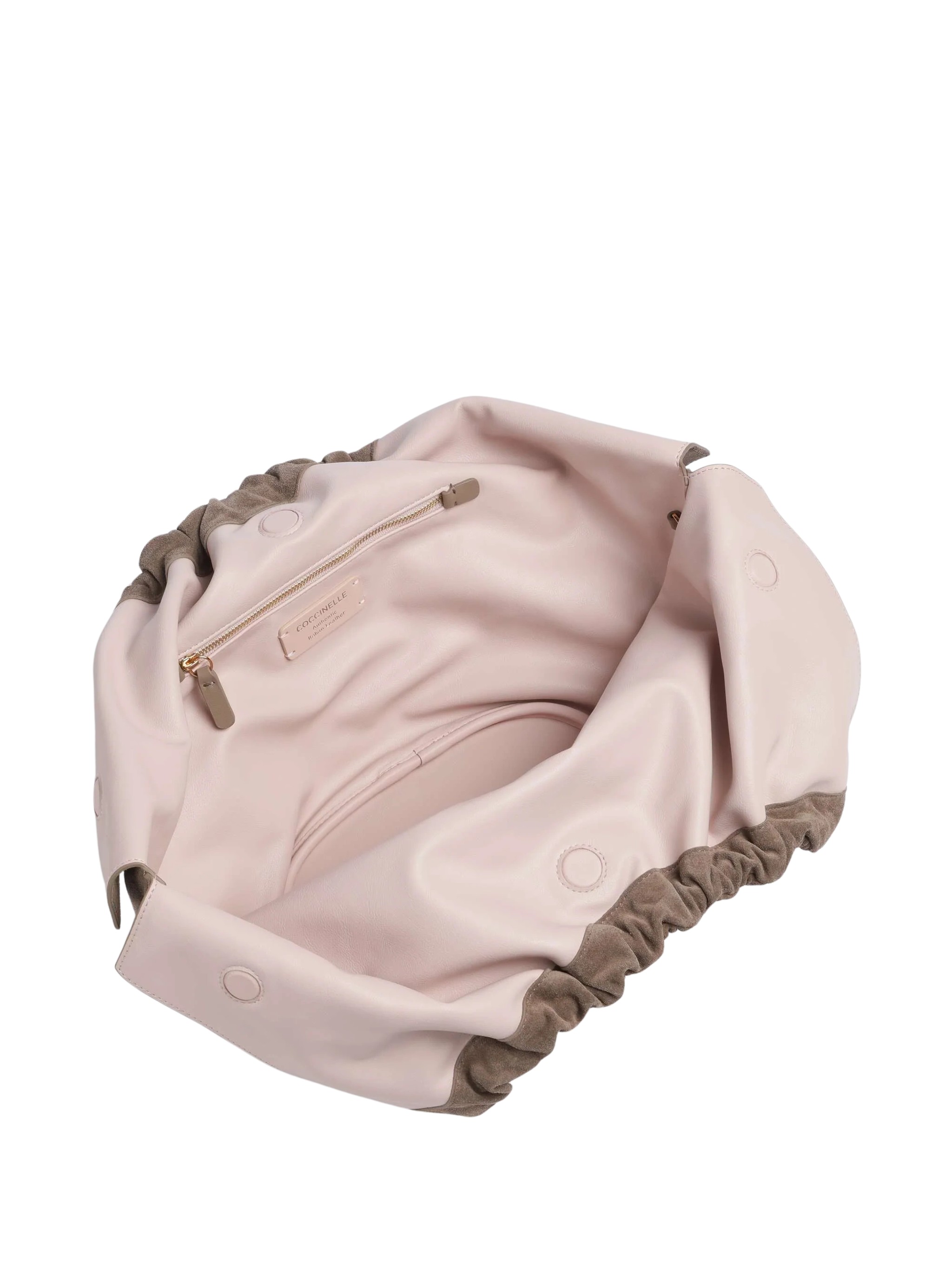 Coccinelle Embossed-Logo Suede Tote Bag