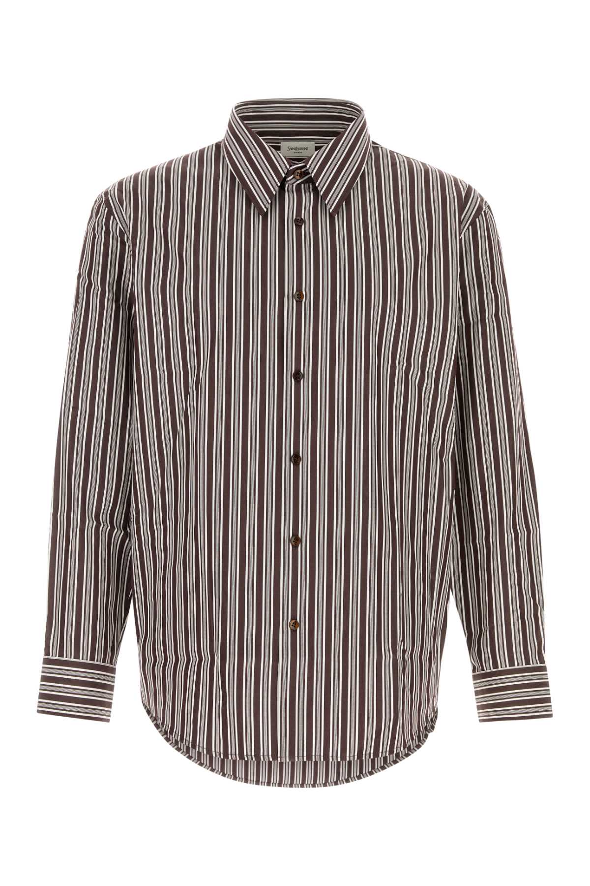 Saint Laurent Embroidered Poplin Shirt