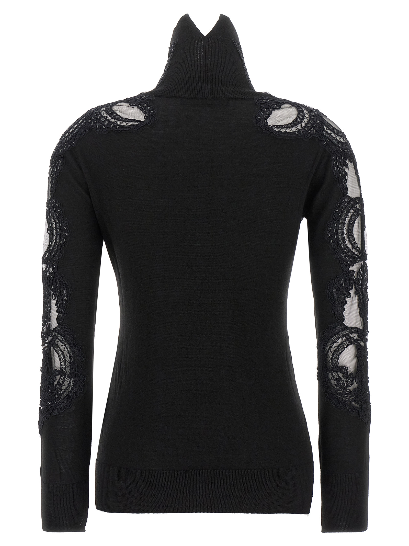 Ermanno Scervino High Neck With Lace Inserts
