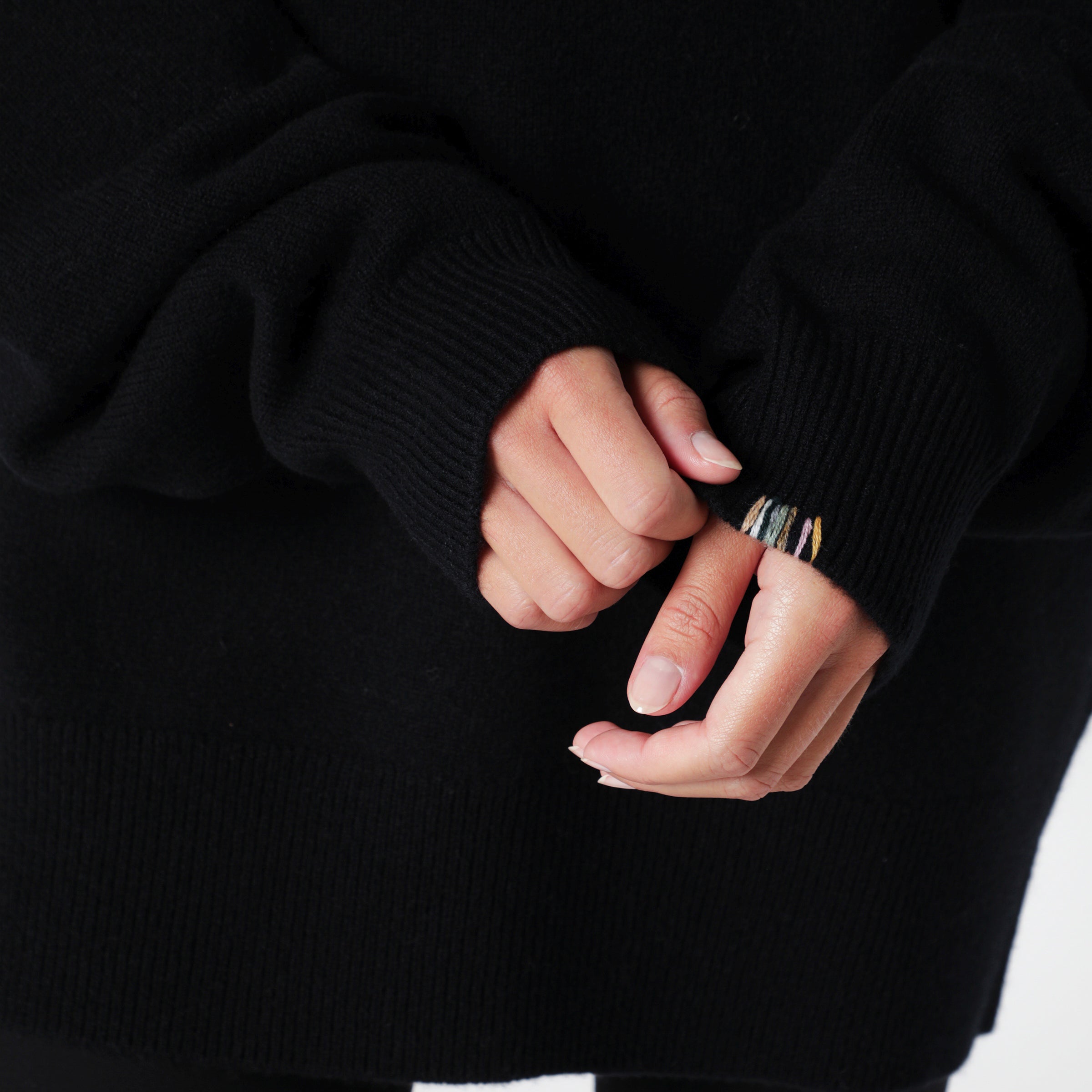 Extreme Cashmere Black Cashmere Crew-Neck Sweater