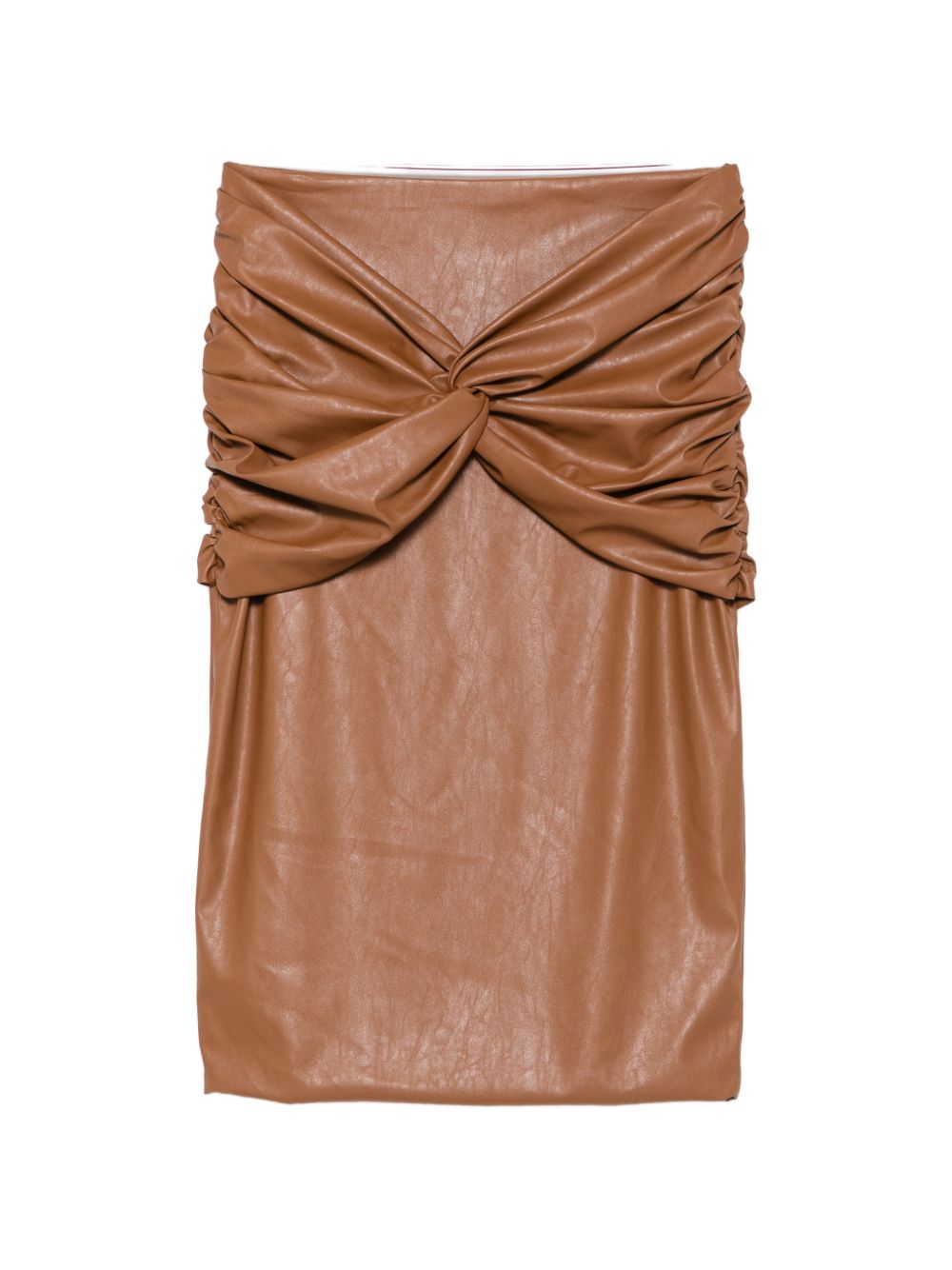 Elisabetta Franchi Faux-Leather Midi Skirt