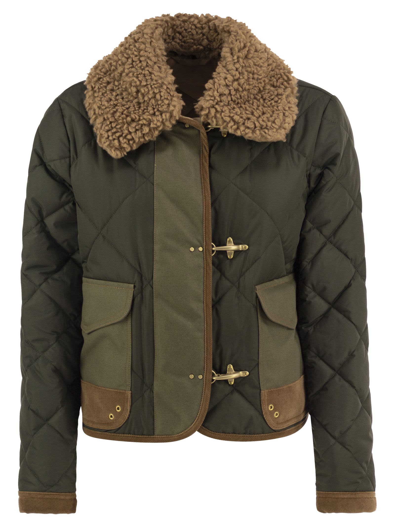 Fay Mini 3 Ganci Quilted Jacket With Detacha