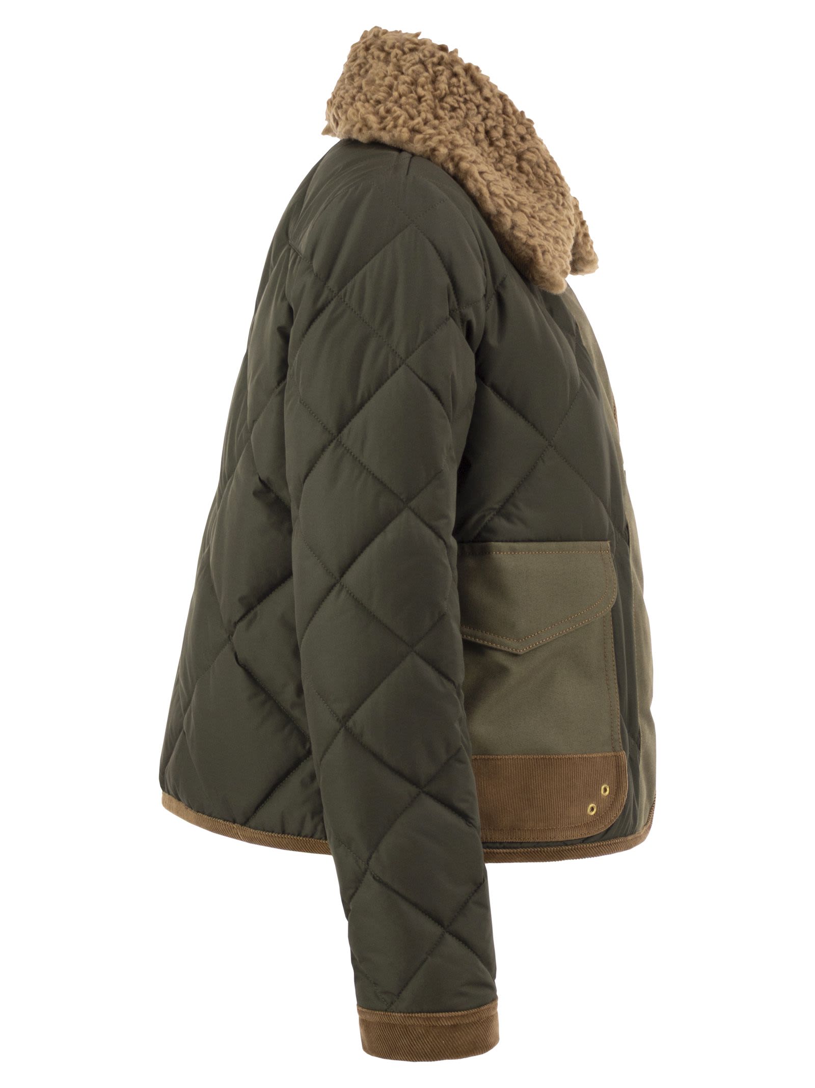 Fay Mini 3 Ganci Quilted Jacket With Detacha