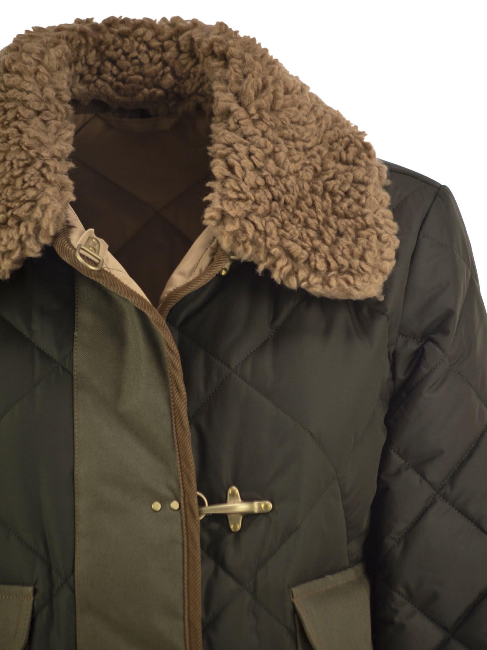 Fay Mini 3 Ganci Quilted Jacket With Detacha