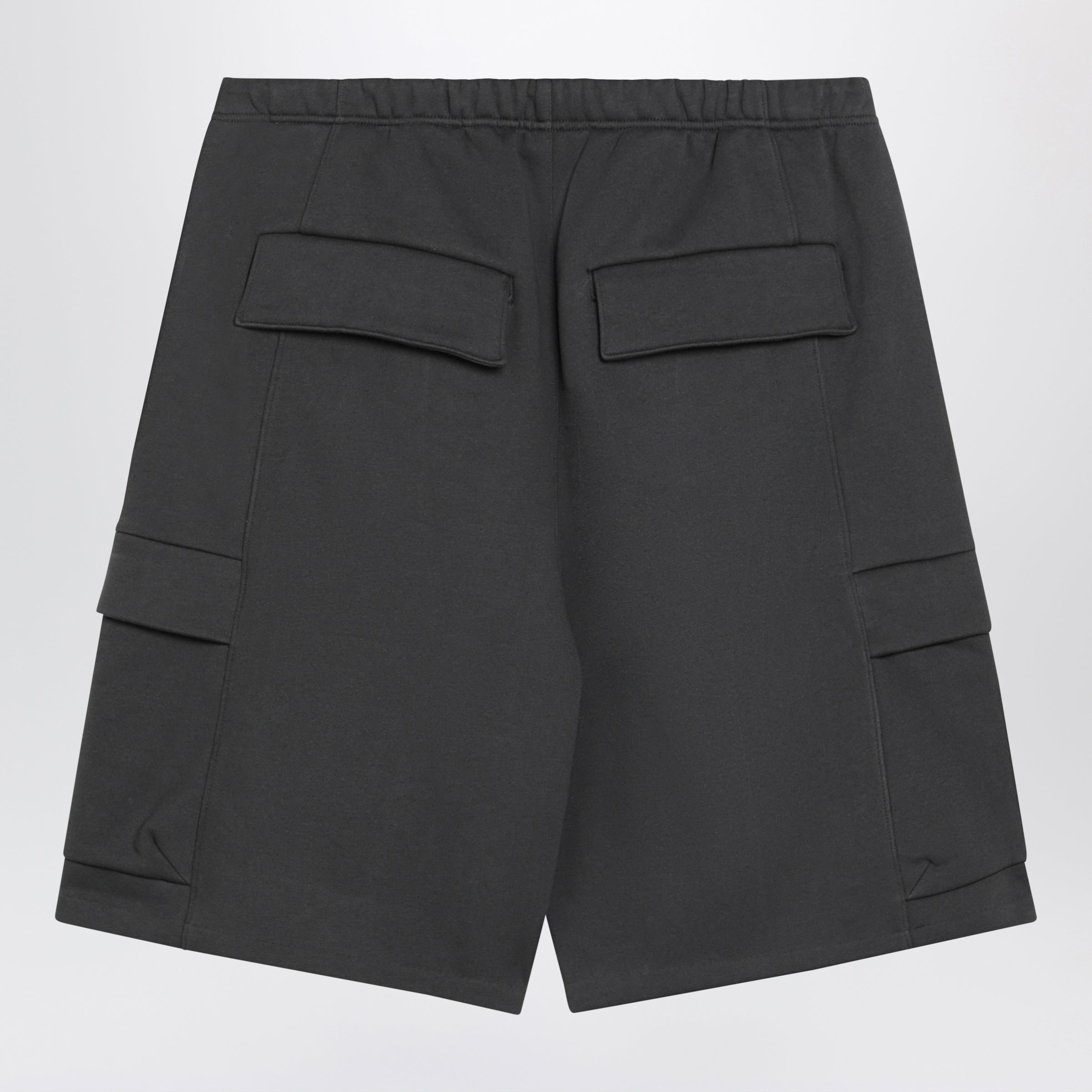 Fear Of God Essentials Iron Grey Cargo Bermuda Shorts In Cotton