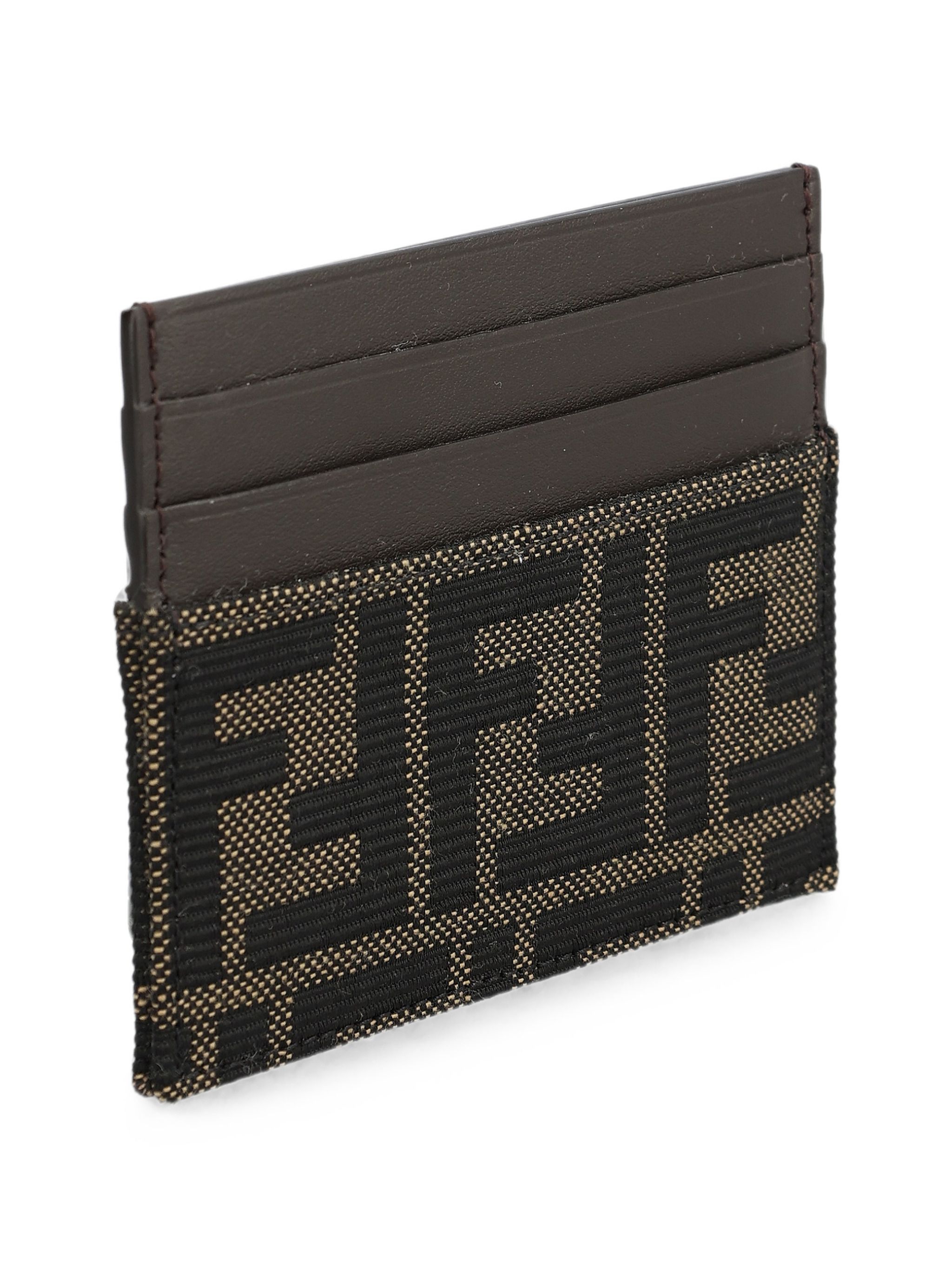 Fendi Black Polyester Leather Wallet