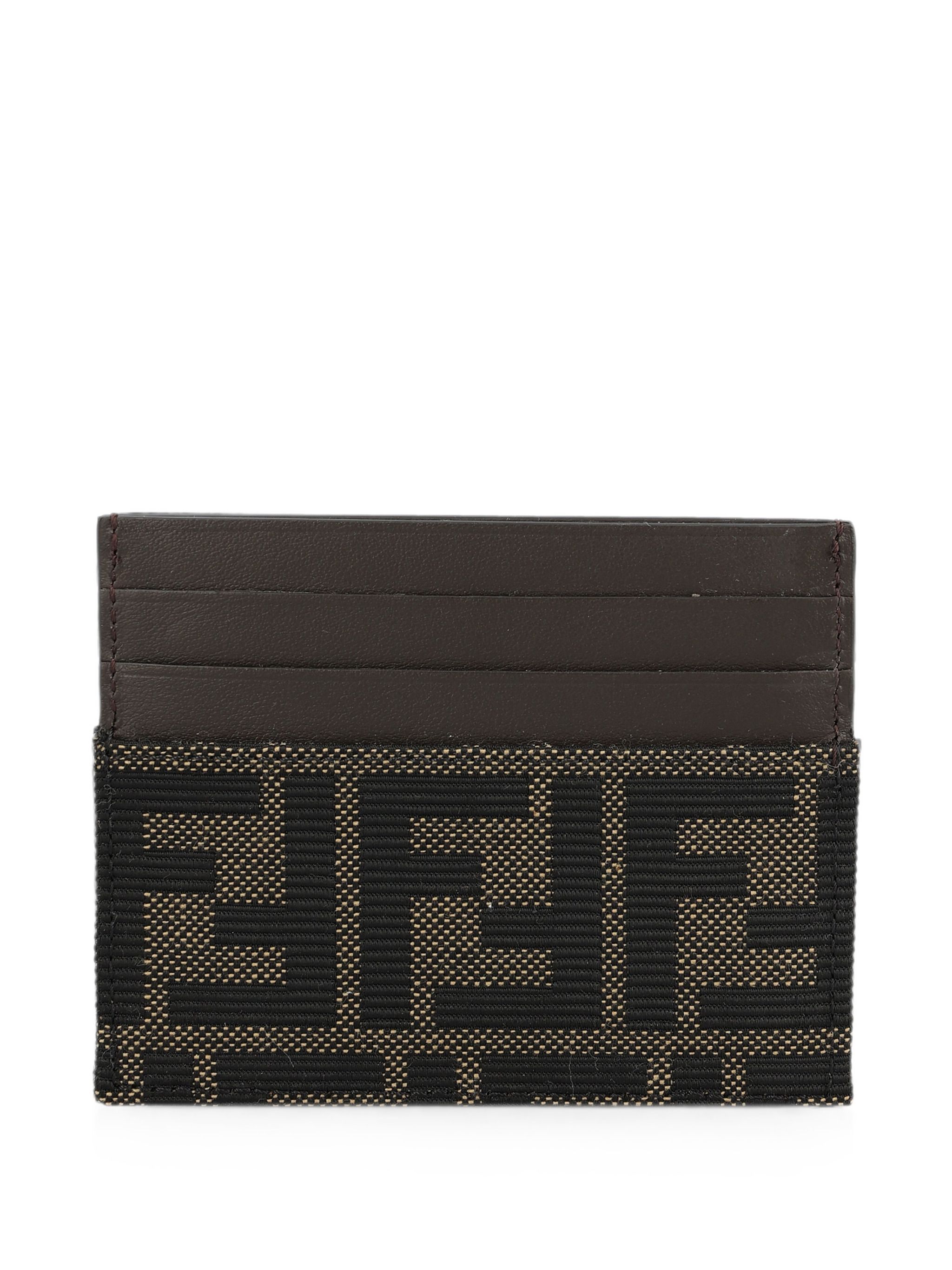 Fendi Black Polyester Leather Wallet
