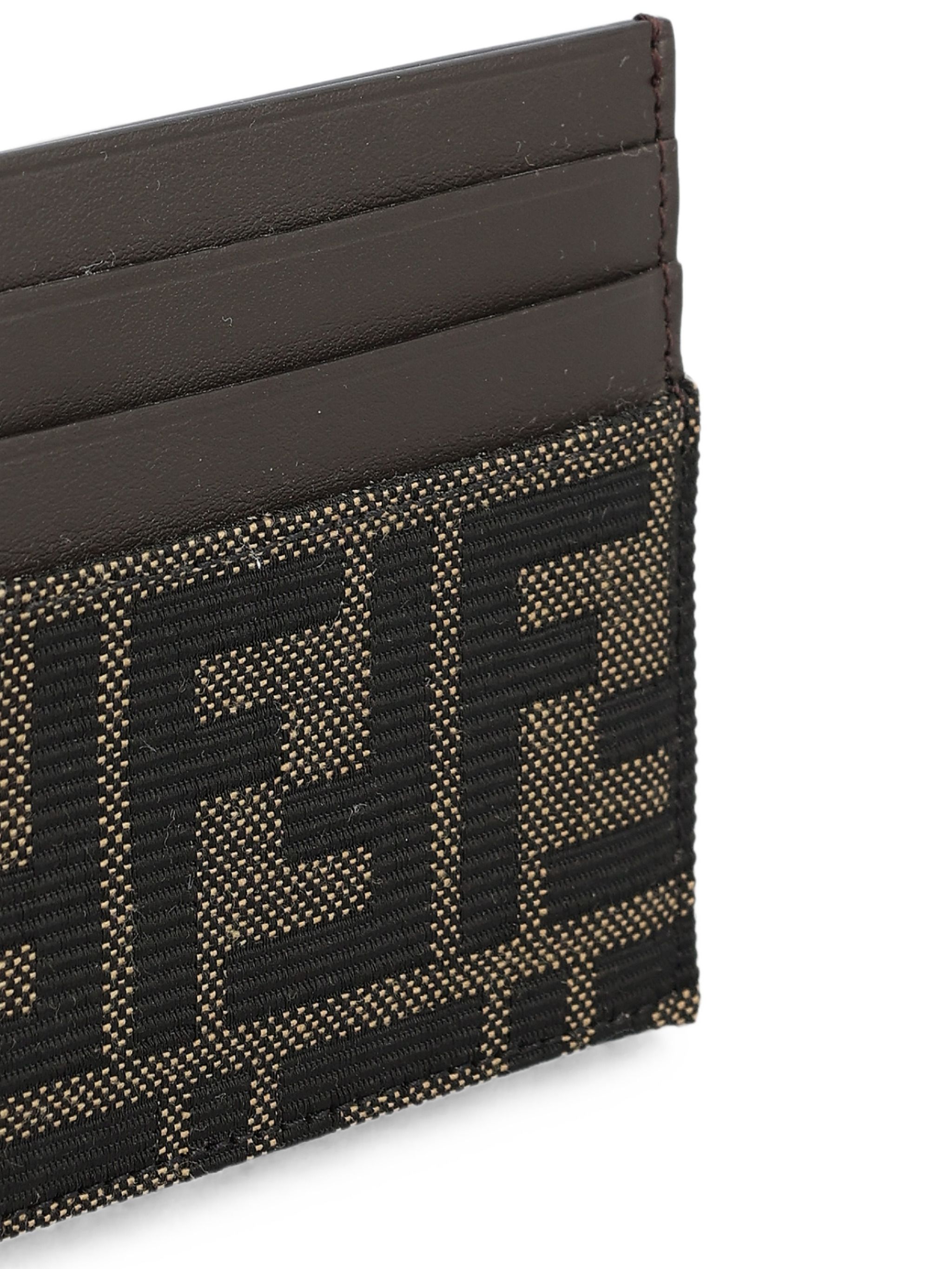 Fendi Black Polyester Leather Wallet