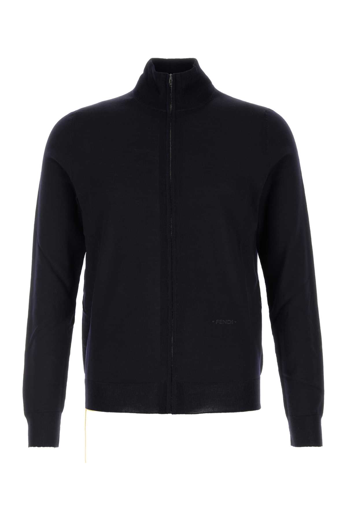 Fendi Cardigan Zip Basic Fine Merino