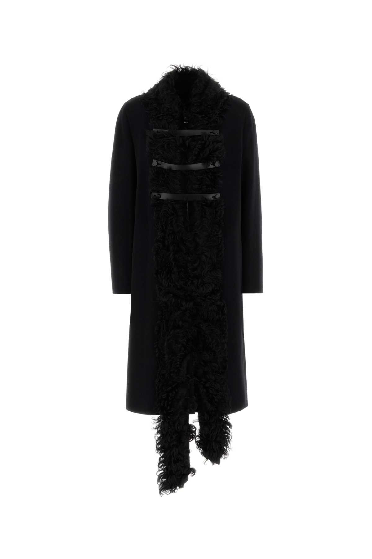 Fendi Coat Wool Double+Shearling