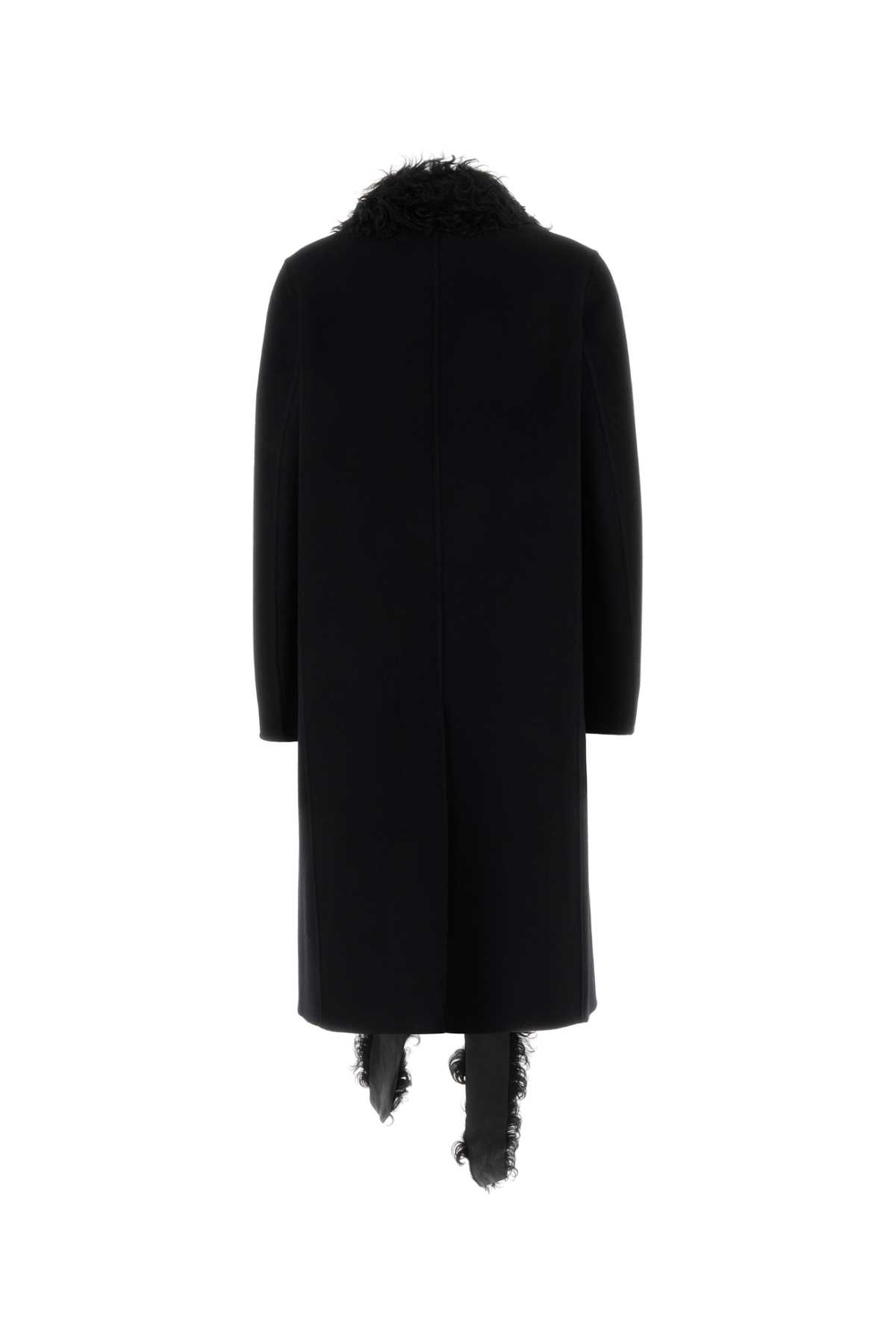 Fendi Coat Wool Double+Shearling