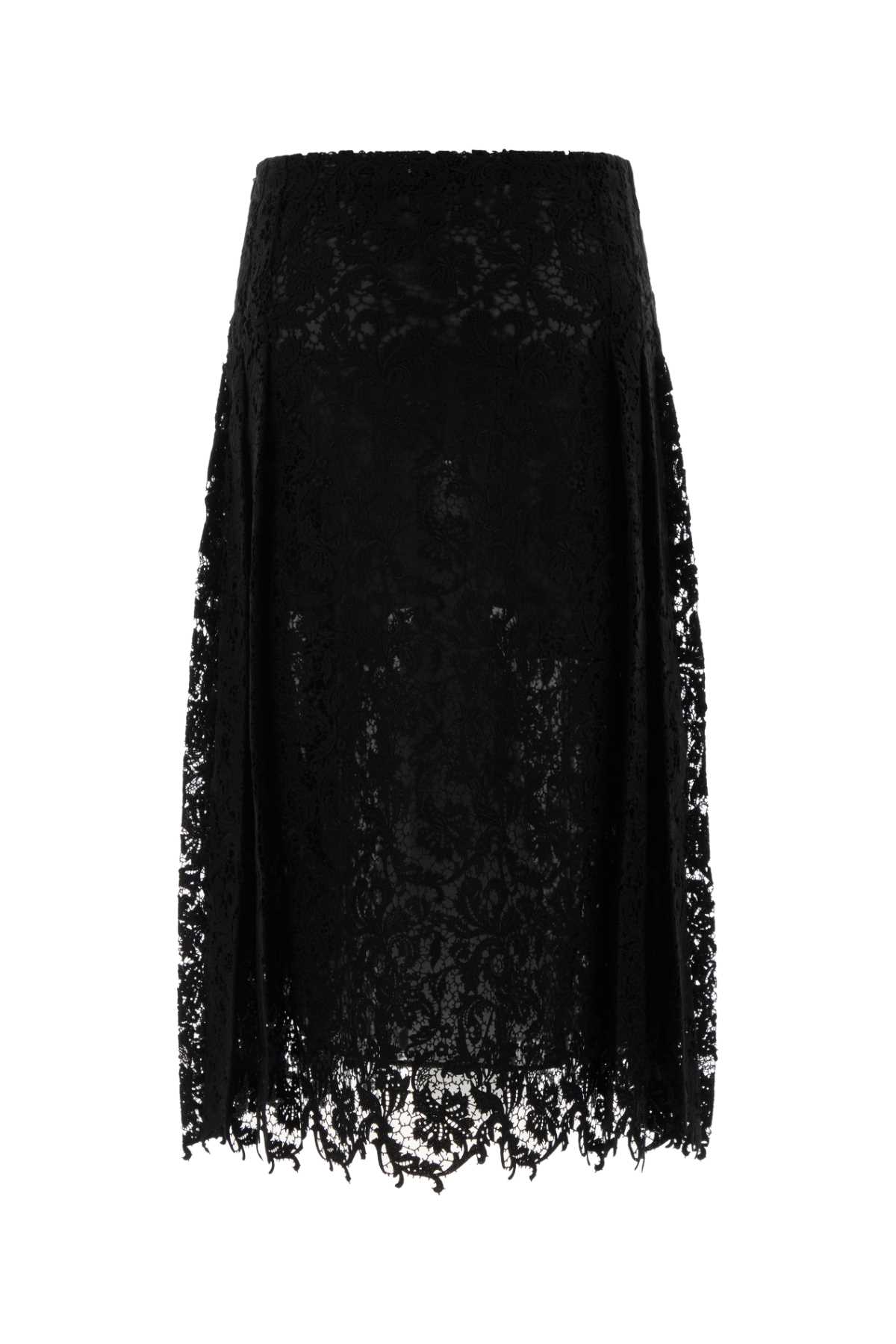 Fendi Macramé Lace Midi Skirt