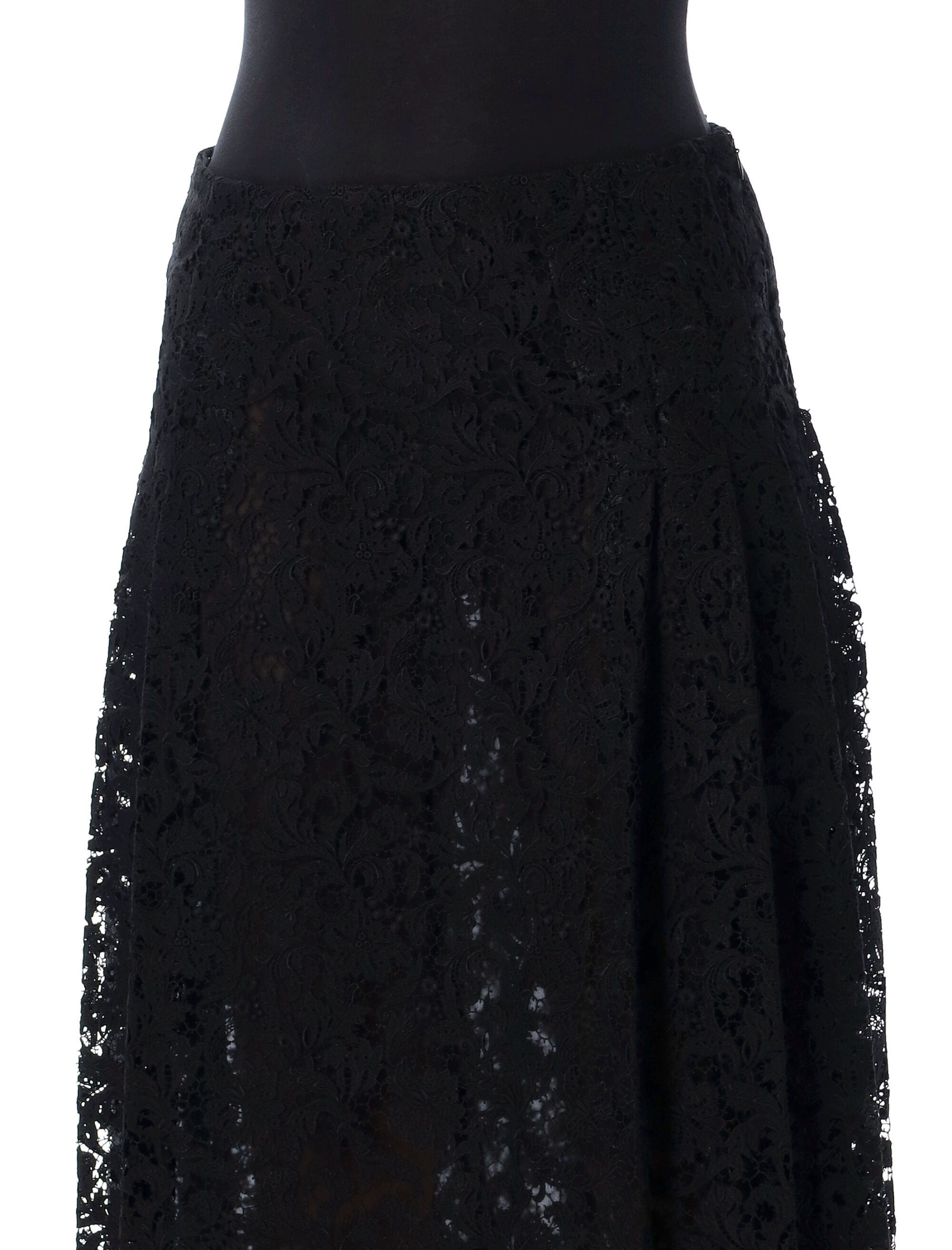Fendi Macramé Lace Midi Skirt