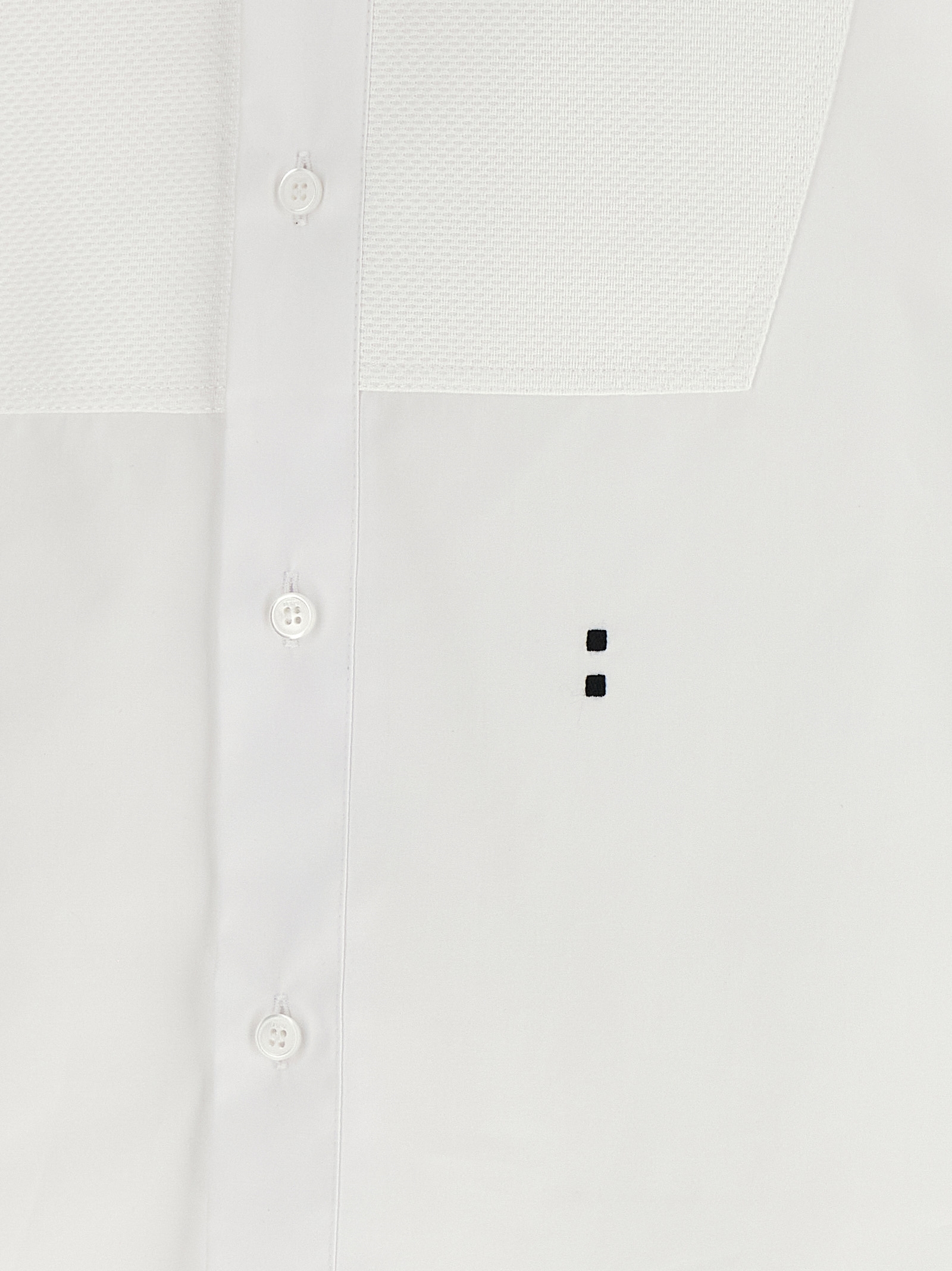 Fendi Poplin Shirt With Plastron Piqué
