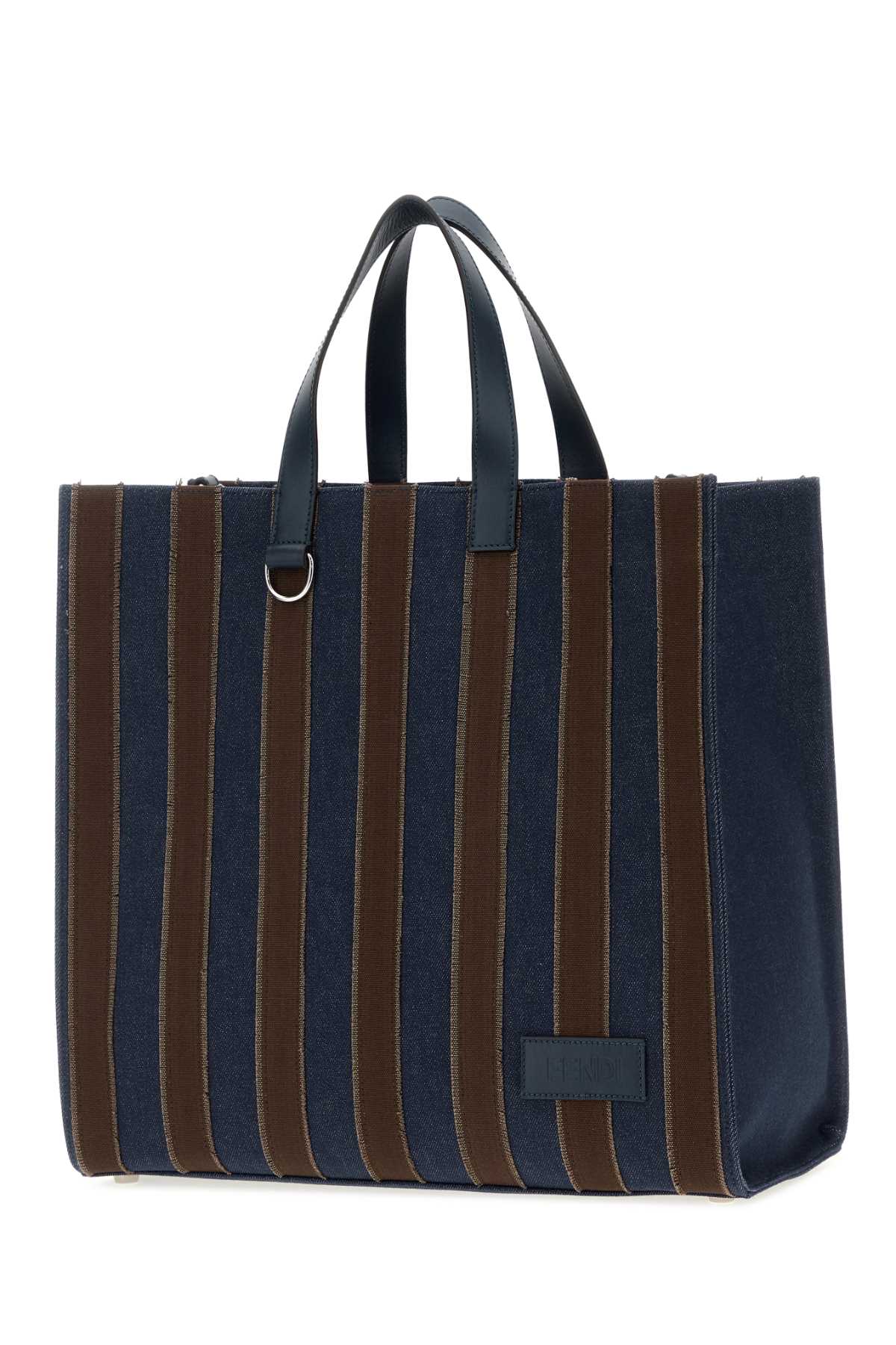 Fendi Shopper Large Denim + Canvas