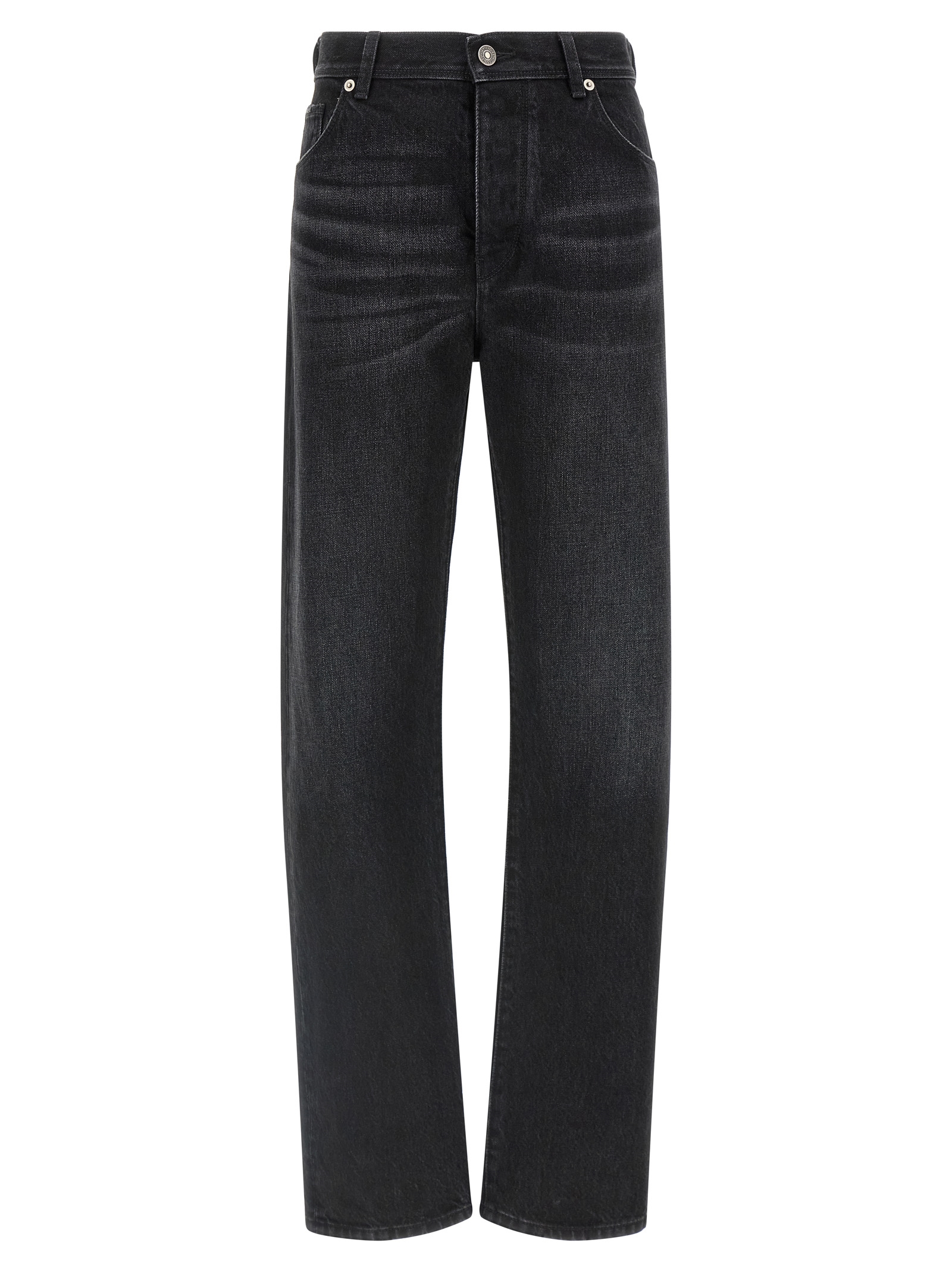 Fendi Yellow Stitching Jeans With Visible Thre