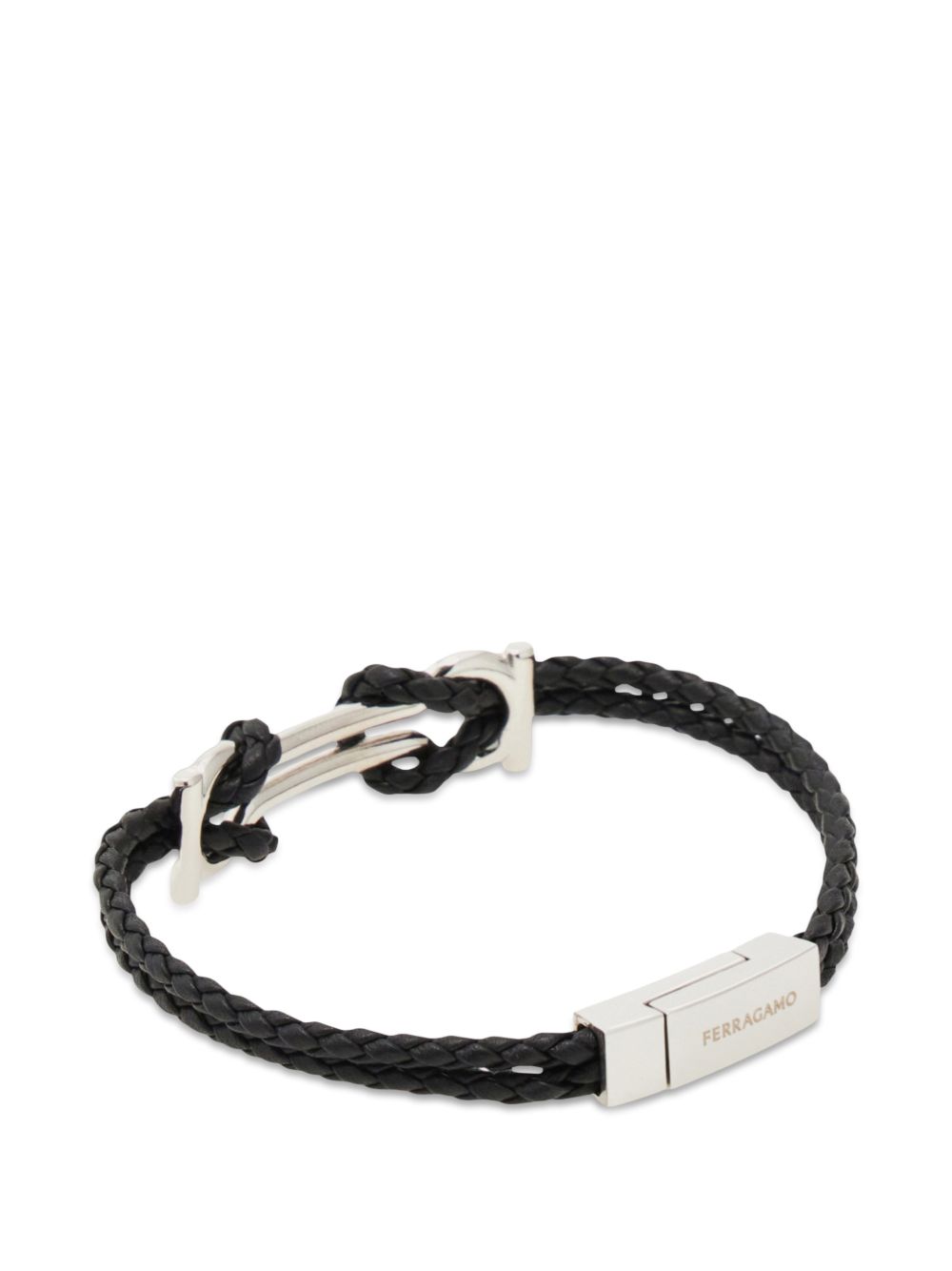 Ferragamo Mens Black Bracelet