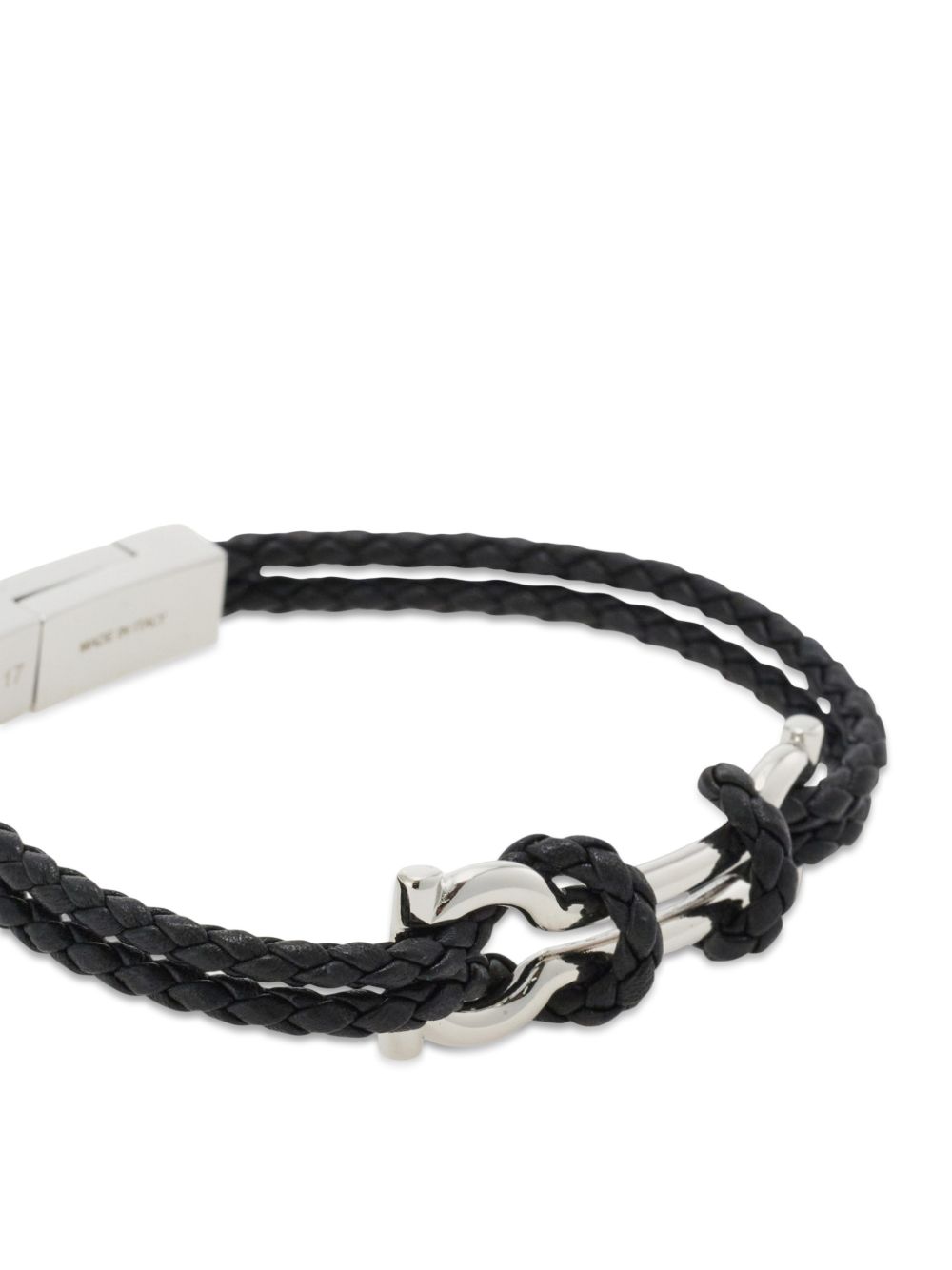 Ferragamo Mens Black Bracelet