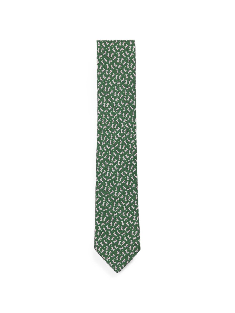 Ferragamo Mens Green Silk Tie