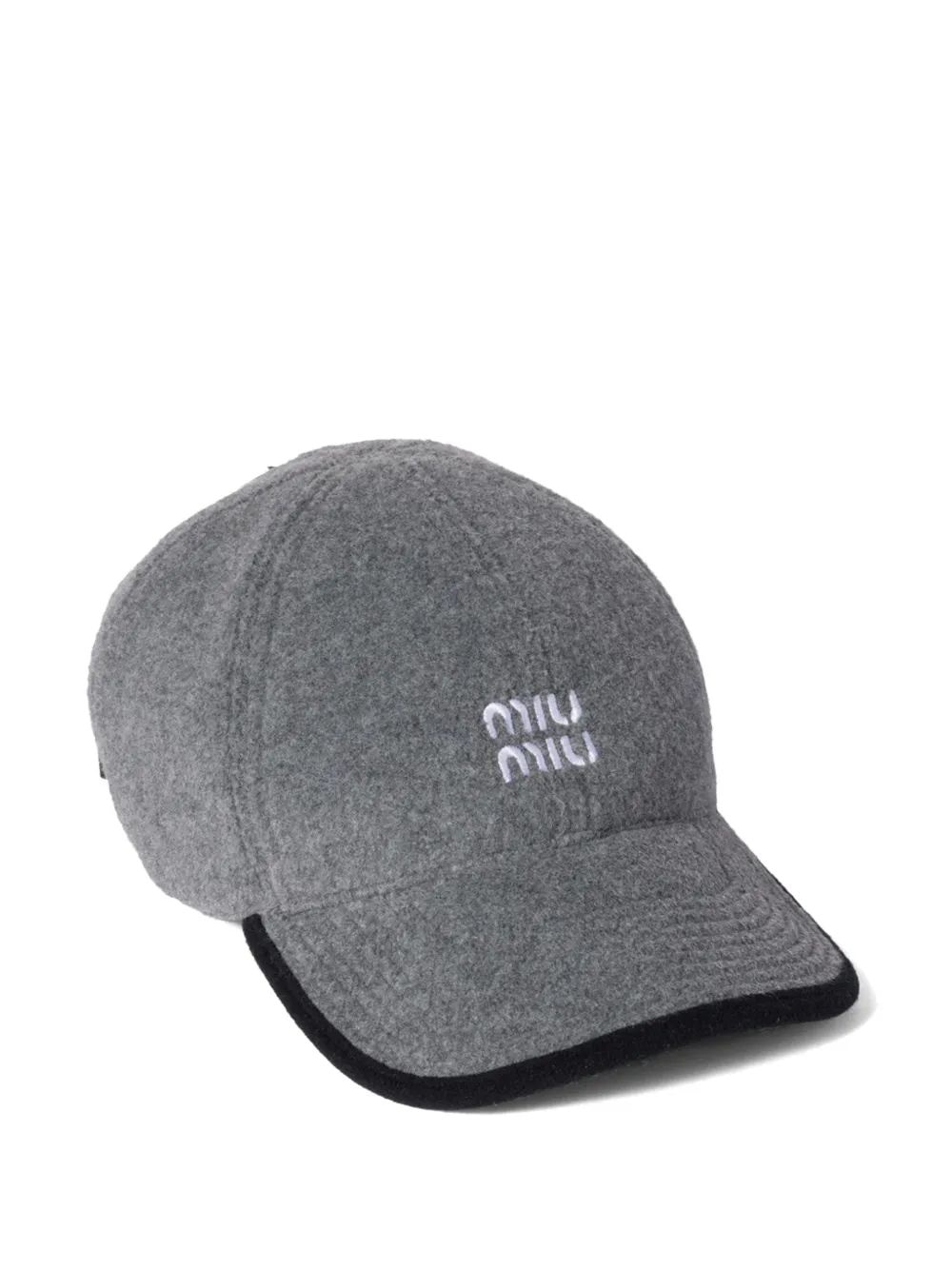 Miu Miu Flor Grigio Polyester Cap