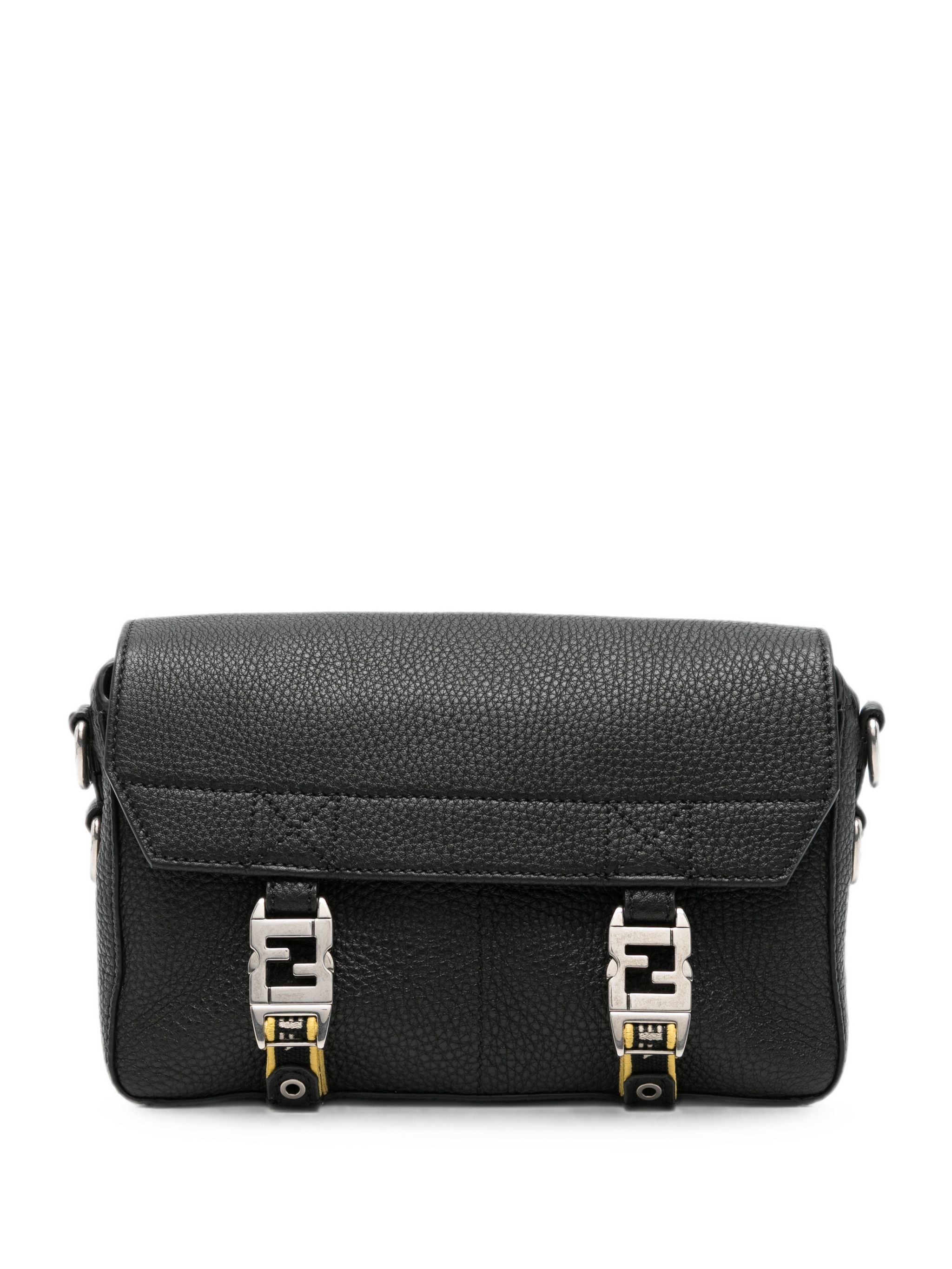 Fendi Flow Romano Leather Crossbody Bag