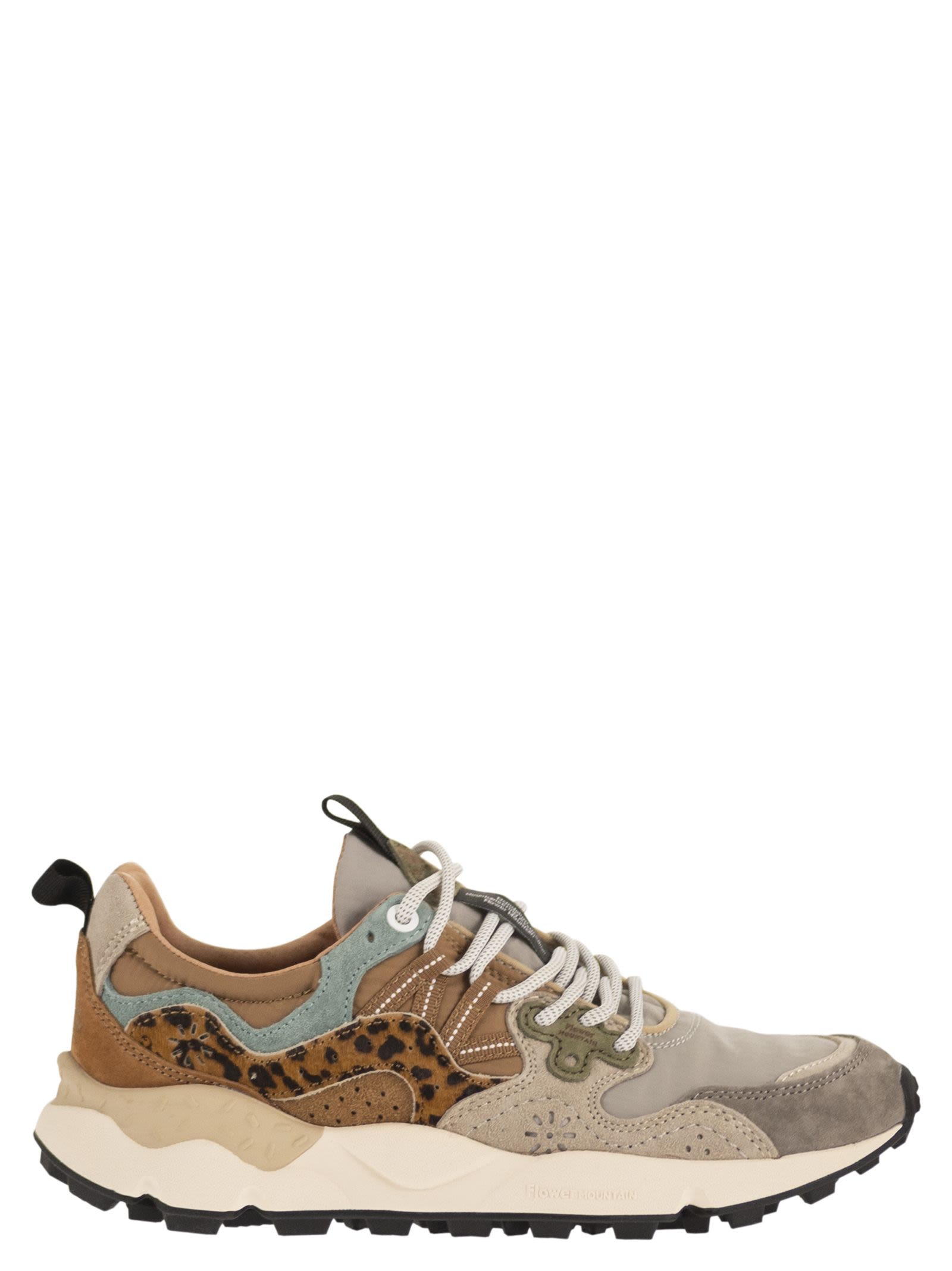 Flower Mountain Yamano 3 - Sneakers In Suede And Technic