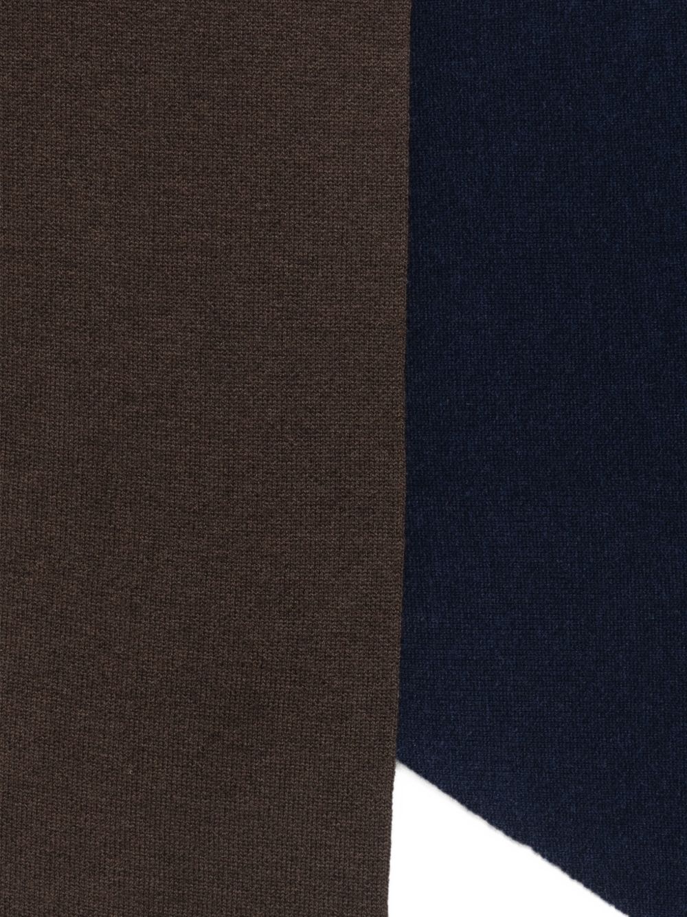 The Frankie Shop Frankie Shop Brown Navy Wool Scarf
