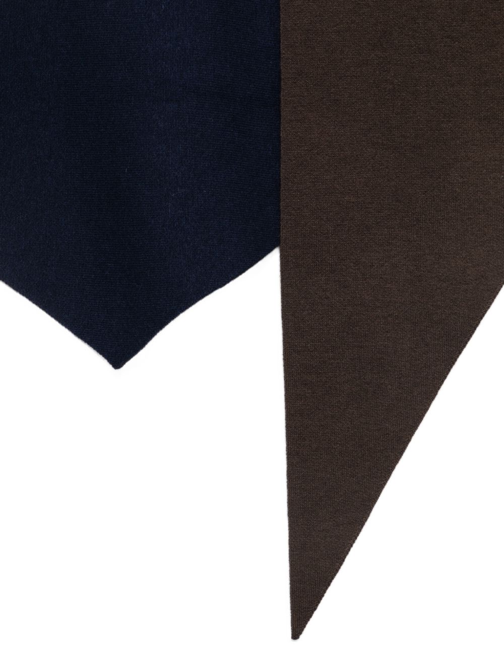 The Frankie Shop Frankie Shop Brown Navy Wool Scarf